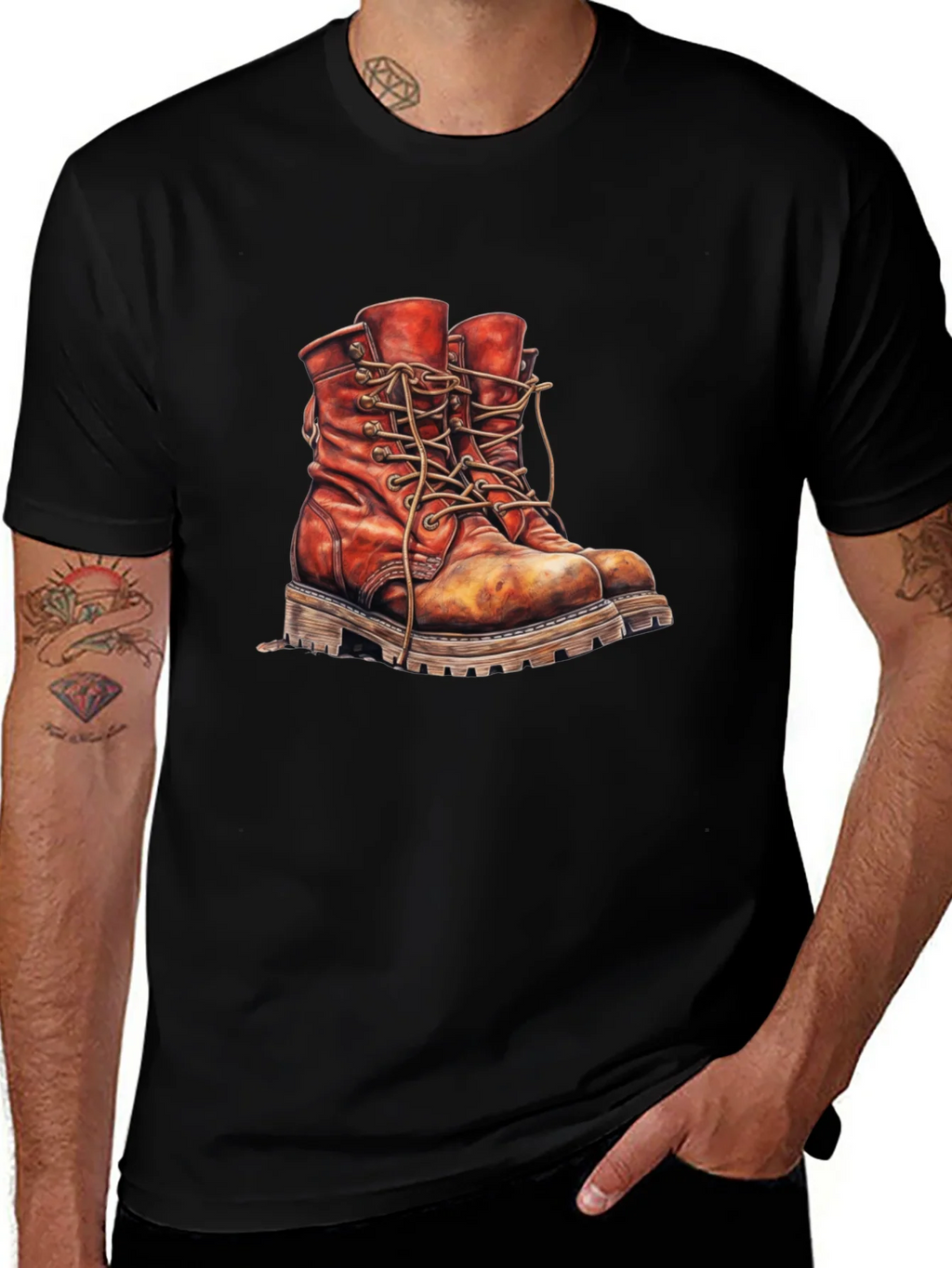 Vintage Work Boots Graphic T-Shirt product image 1
