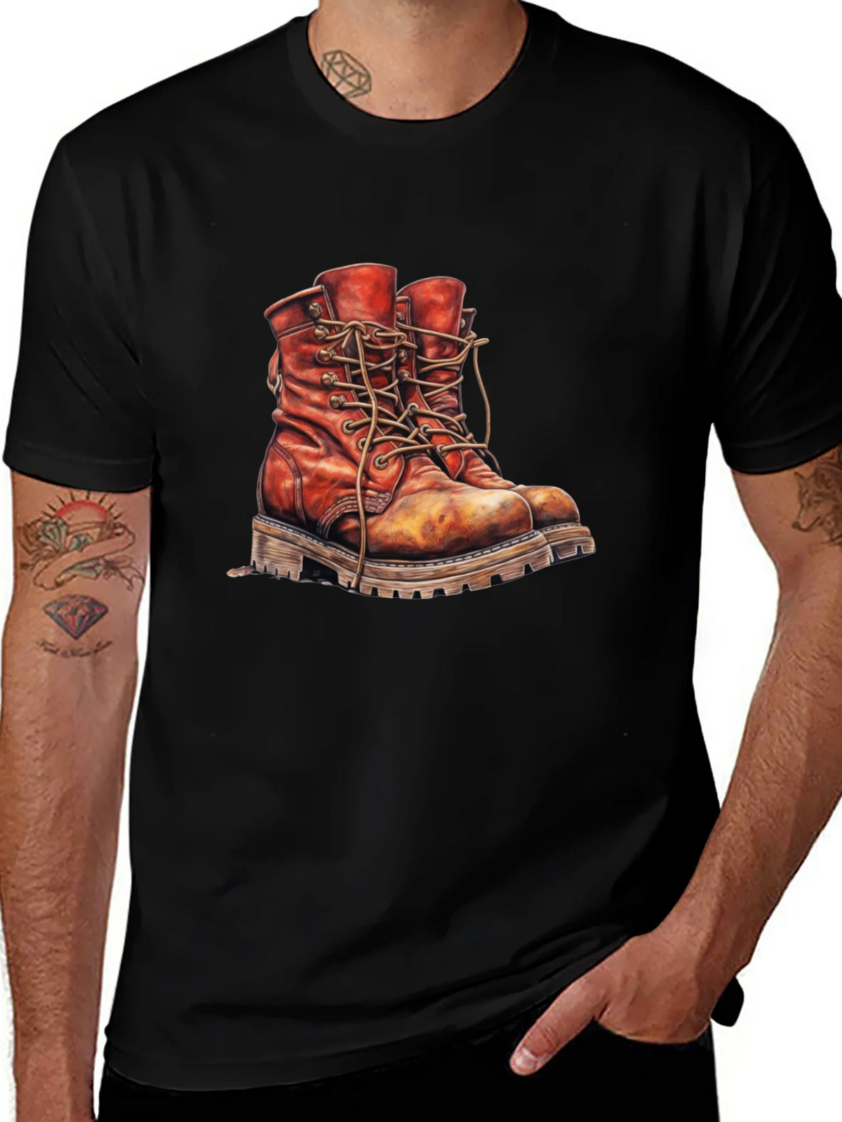 Vintage Work Boots Graphic T-Shirt product image 1