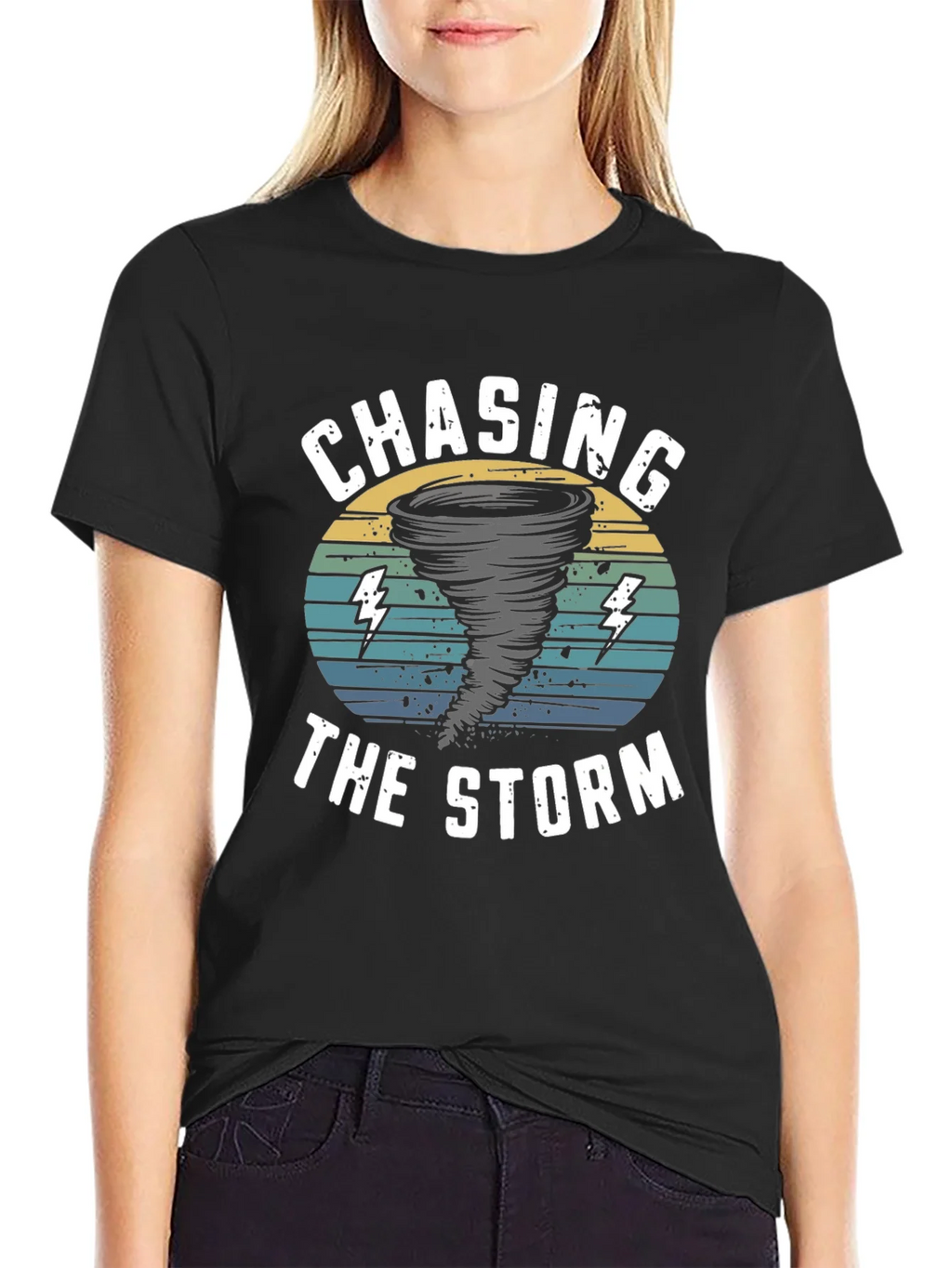 Chasing The Storm Black Graphic Tee product image 5