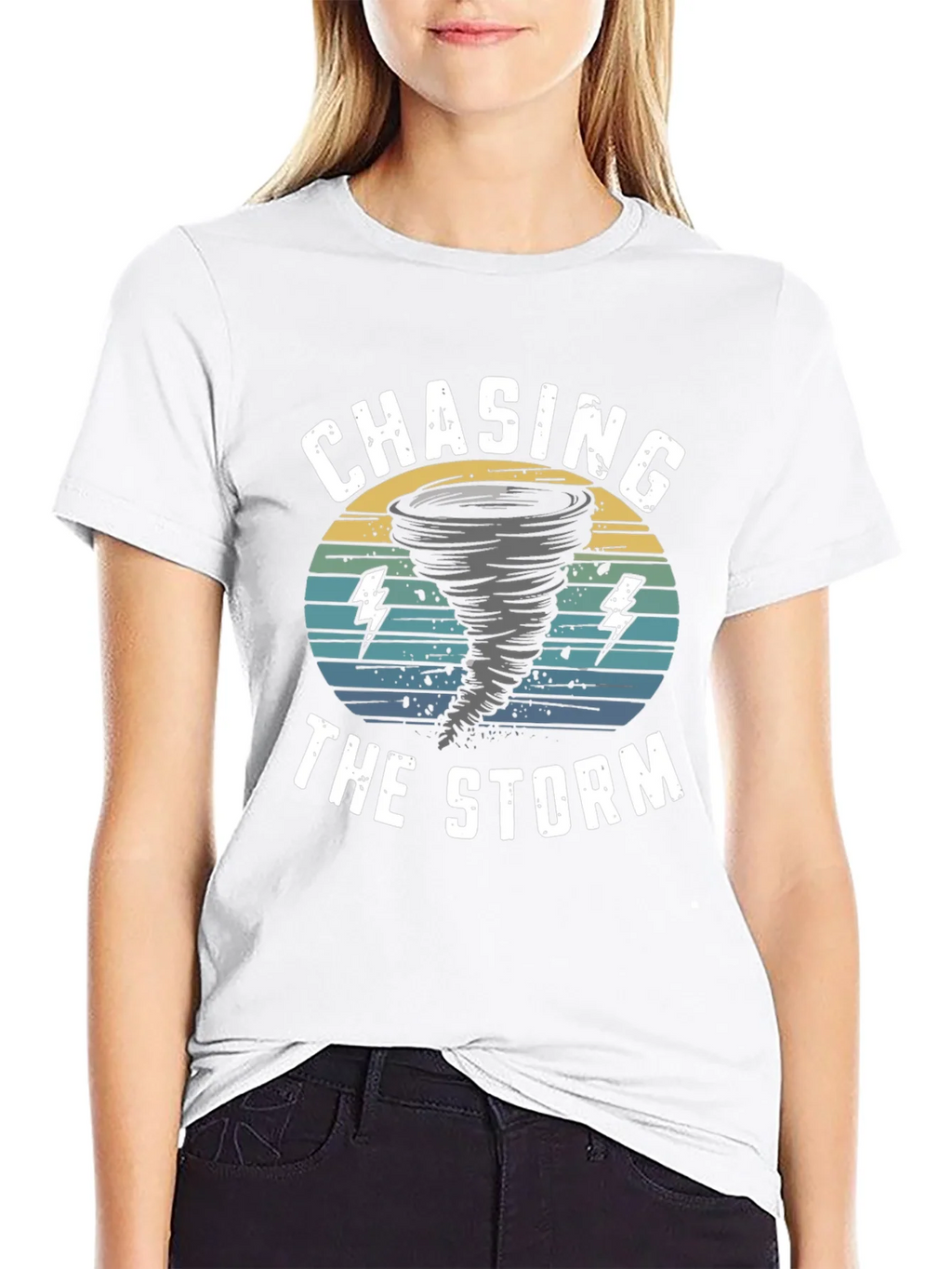 Chasing The Storm Black Graphic Tee product image 11