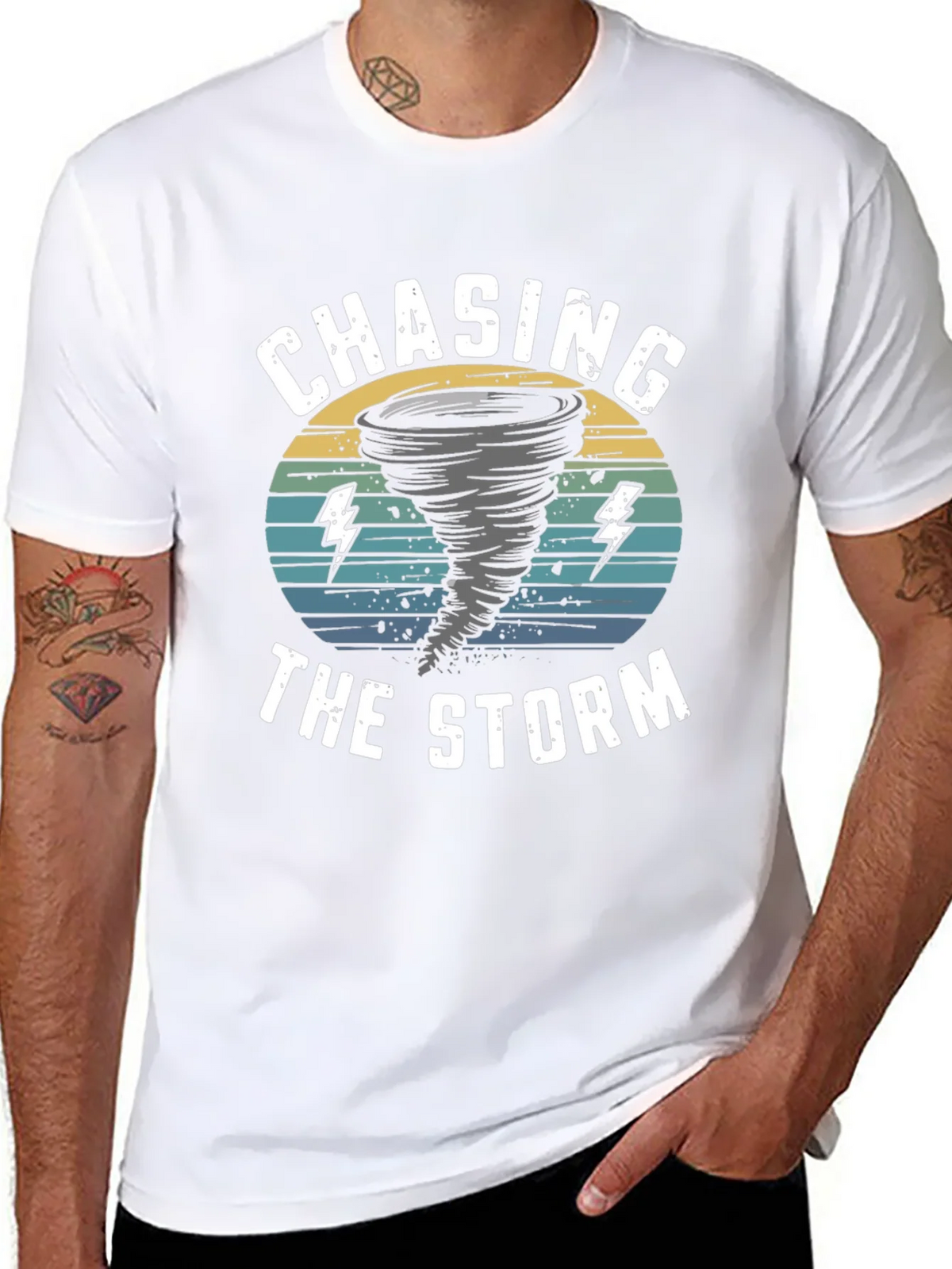 Chasing The Storm Black Graphic Tee product image 10
