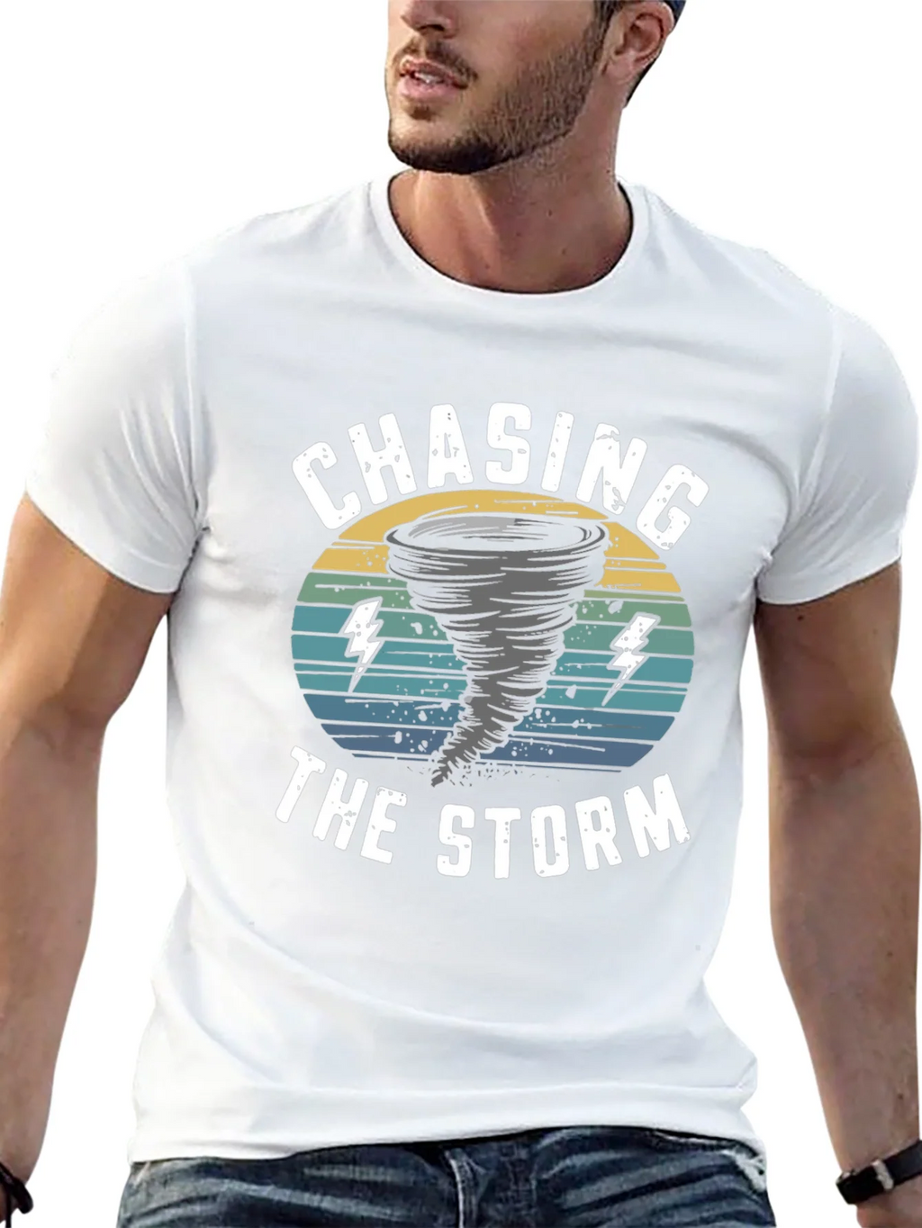Chasing The Storm Black Graphic Tee product image 4