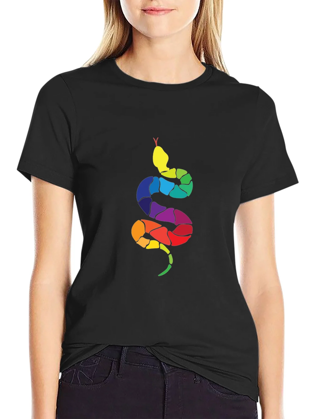 Rainbow Snake Graphic Tee - Mens Black T-Shirt product image 5
