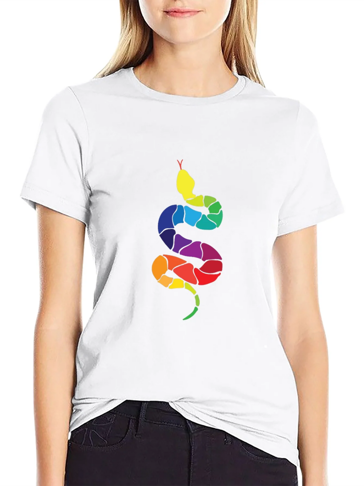 Rainbow Snake Graphic Tee - Mens Black T-Shirt product image 11