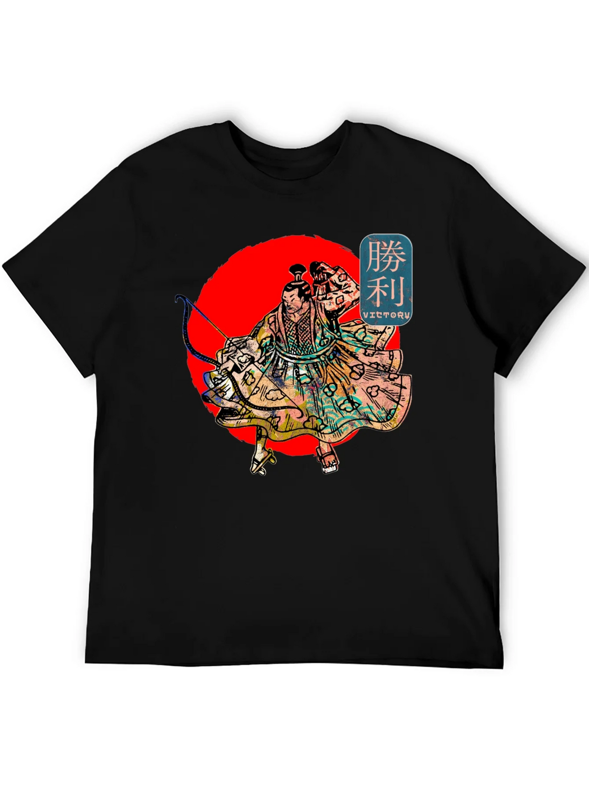 Victory Warrior Graphic T-Shirt - Black Cotton Tee product image 8