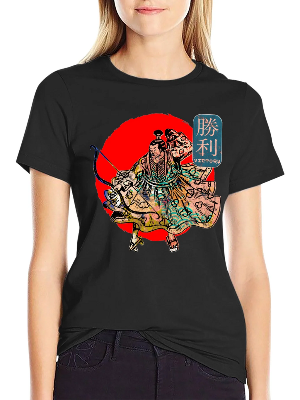Victory Warrior Graphic T-Shirt - Black Cotton Tee product image 5