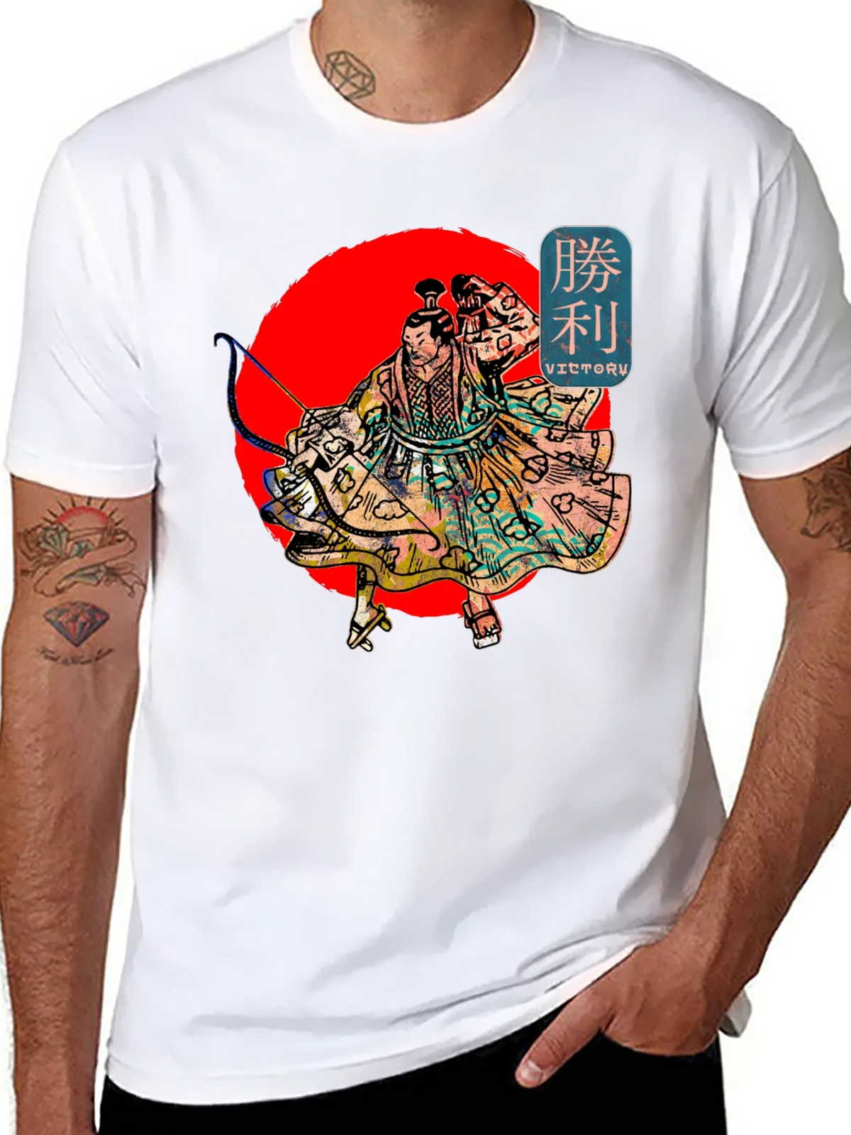 Victory Warrior Graphic T-Shirt - Black Cotton Tee product image 10