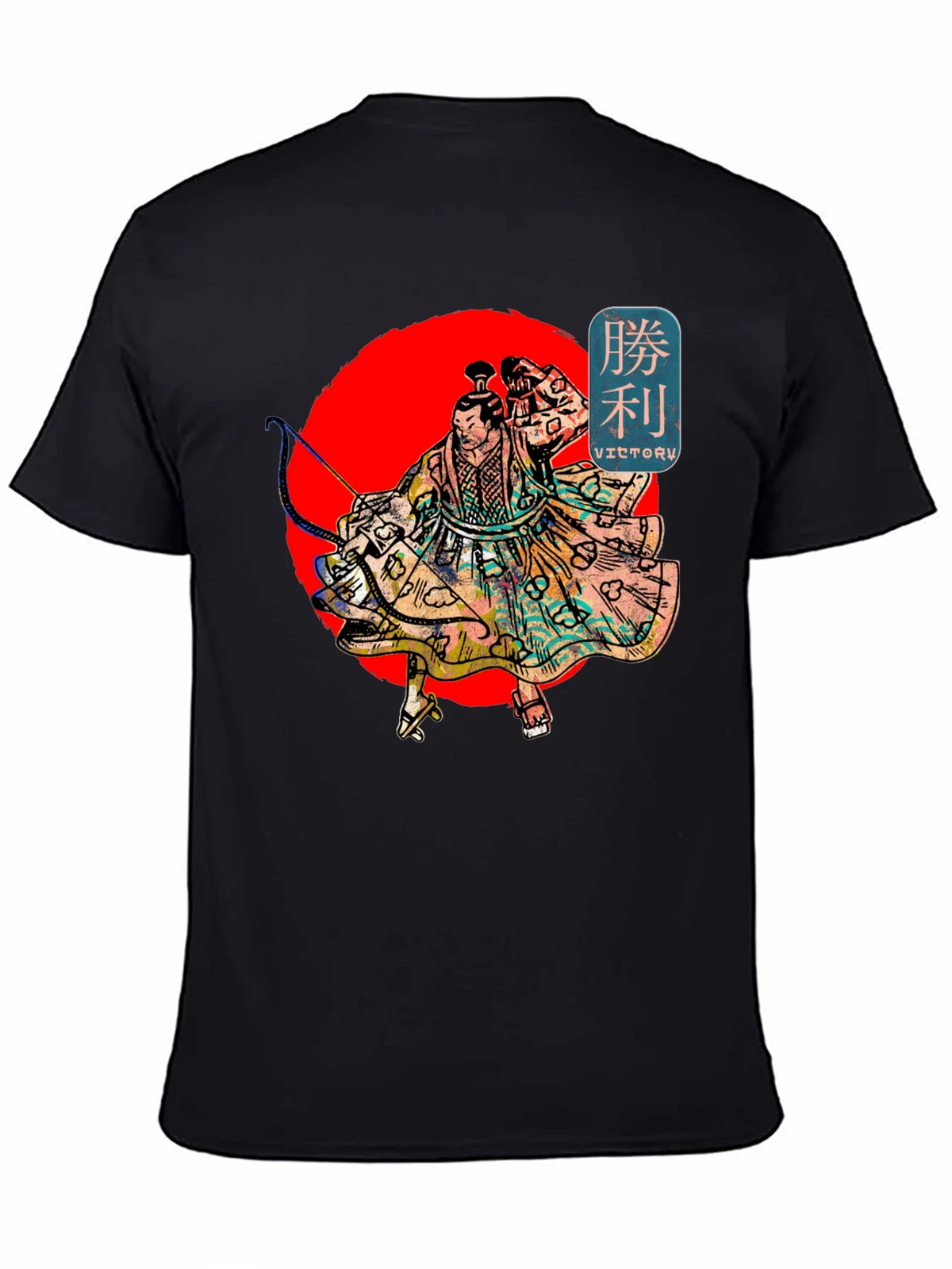 Victory Warrior Graphic T-Shirt - Black Cotton Tee product image 7