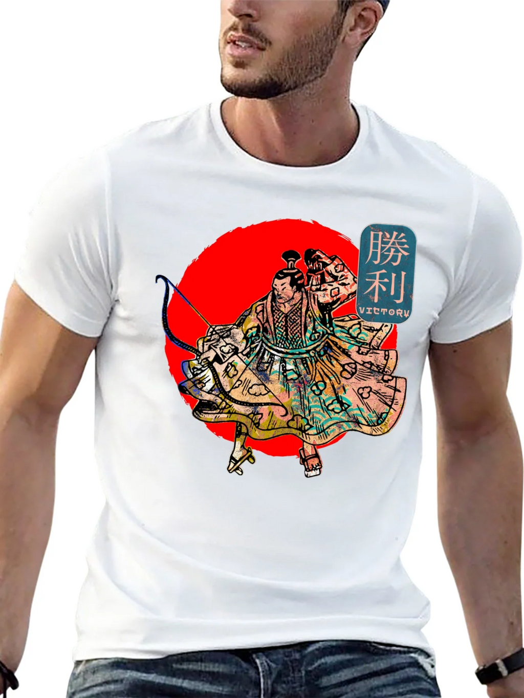 Victory Warrior Graphic T-Shirt - Black Cotton Tee product image 4