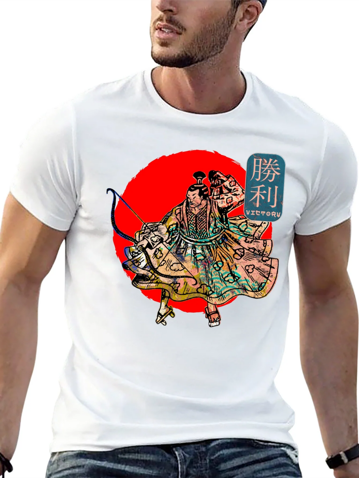 Victory Warrior Graphic T-Shirt - Black Cotton Tee product image 4