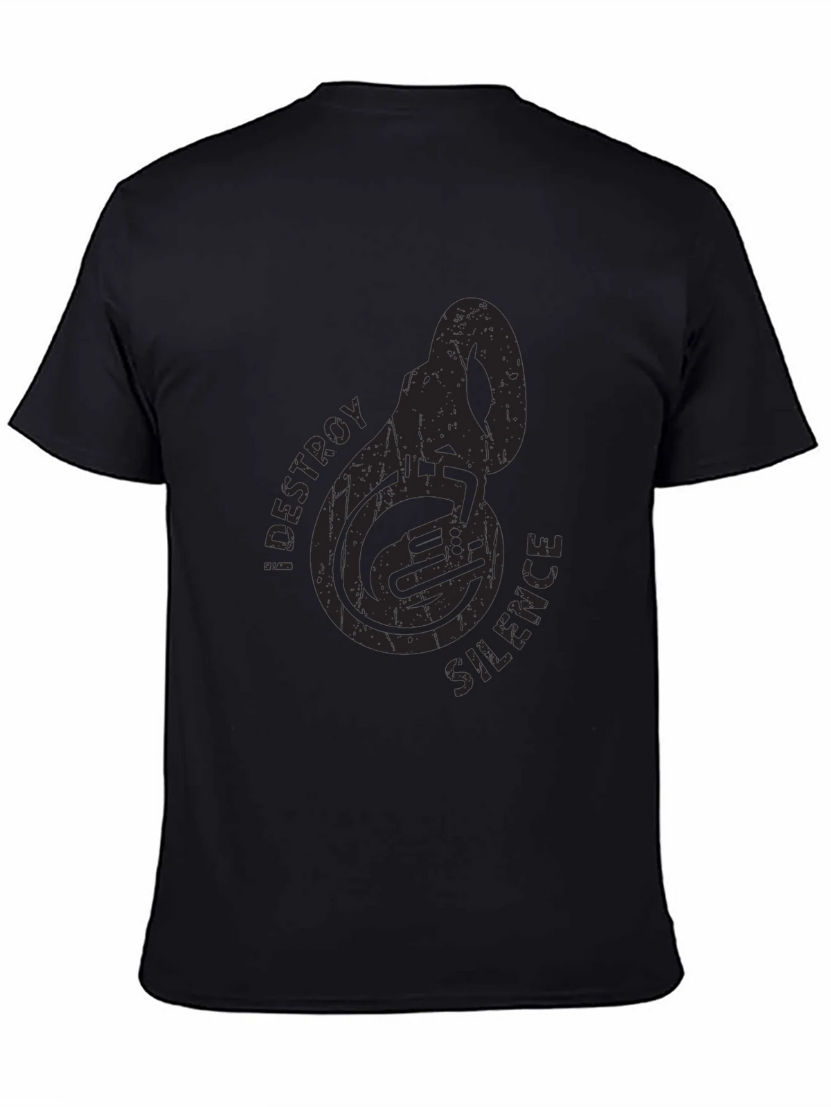 Destroy Silence Tuba Black T-Shirt product image 7