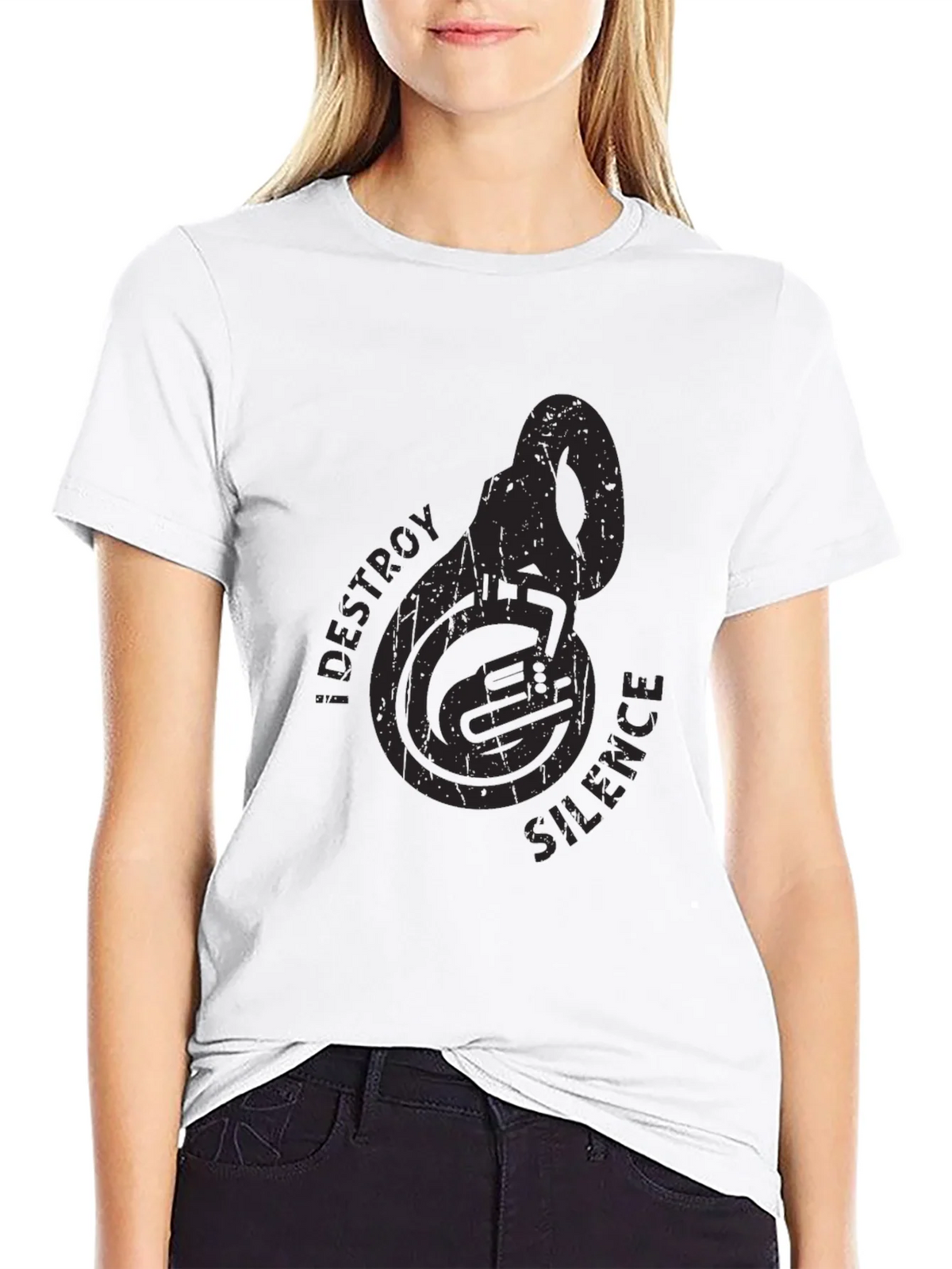 Destroy Silence Tuba Black T-Shirt product image 11