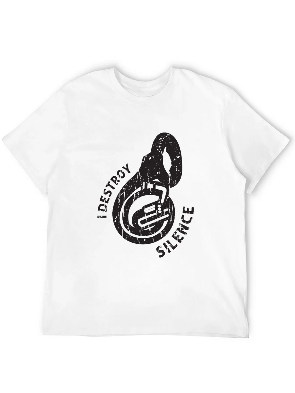 Destroy Silence Tuba Black T-Shirt product image 3