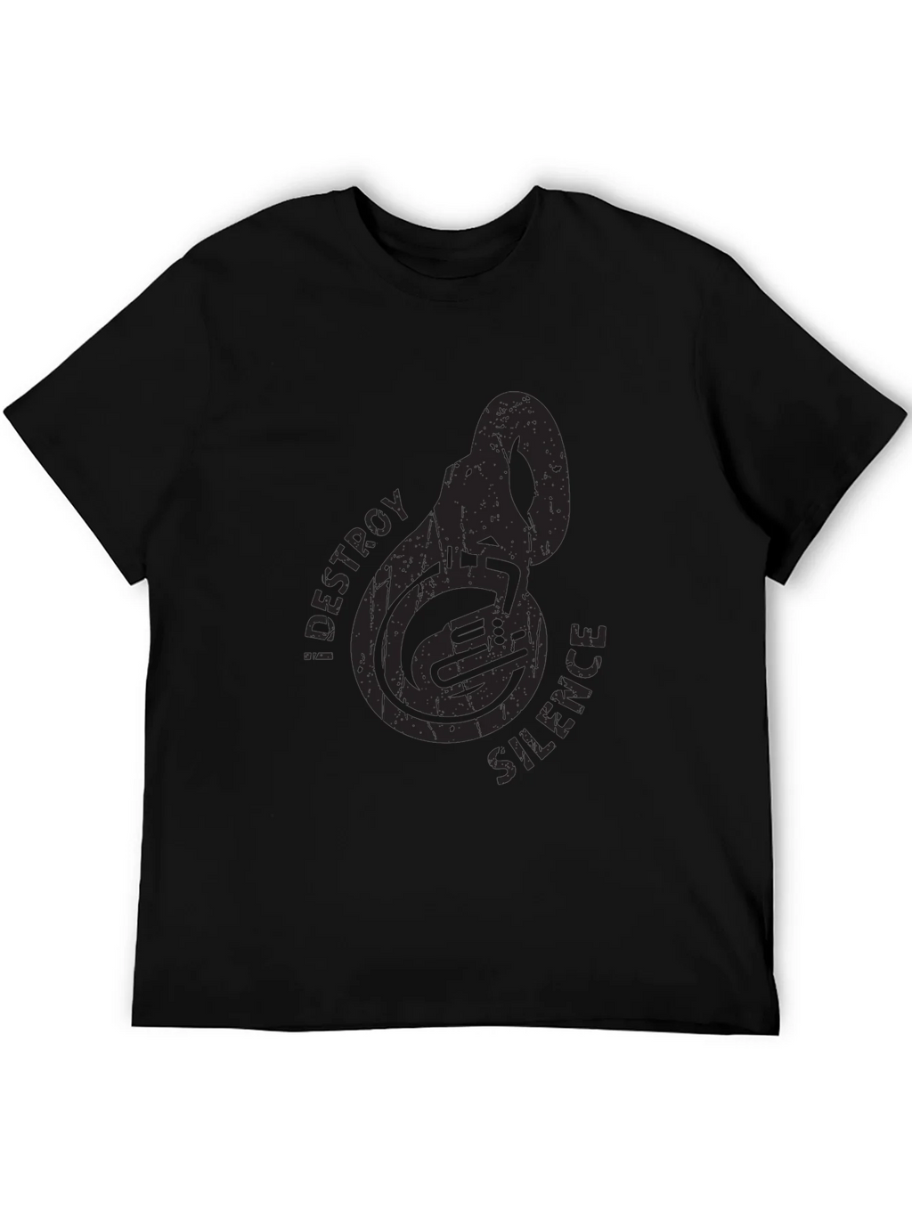 Destroy Silence Tuba Black T-Shirt product image 8