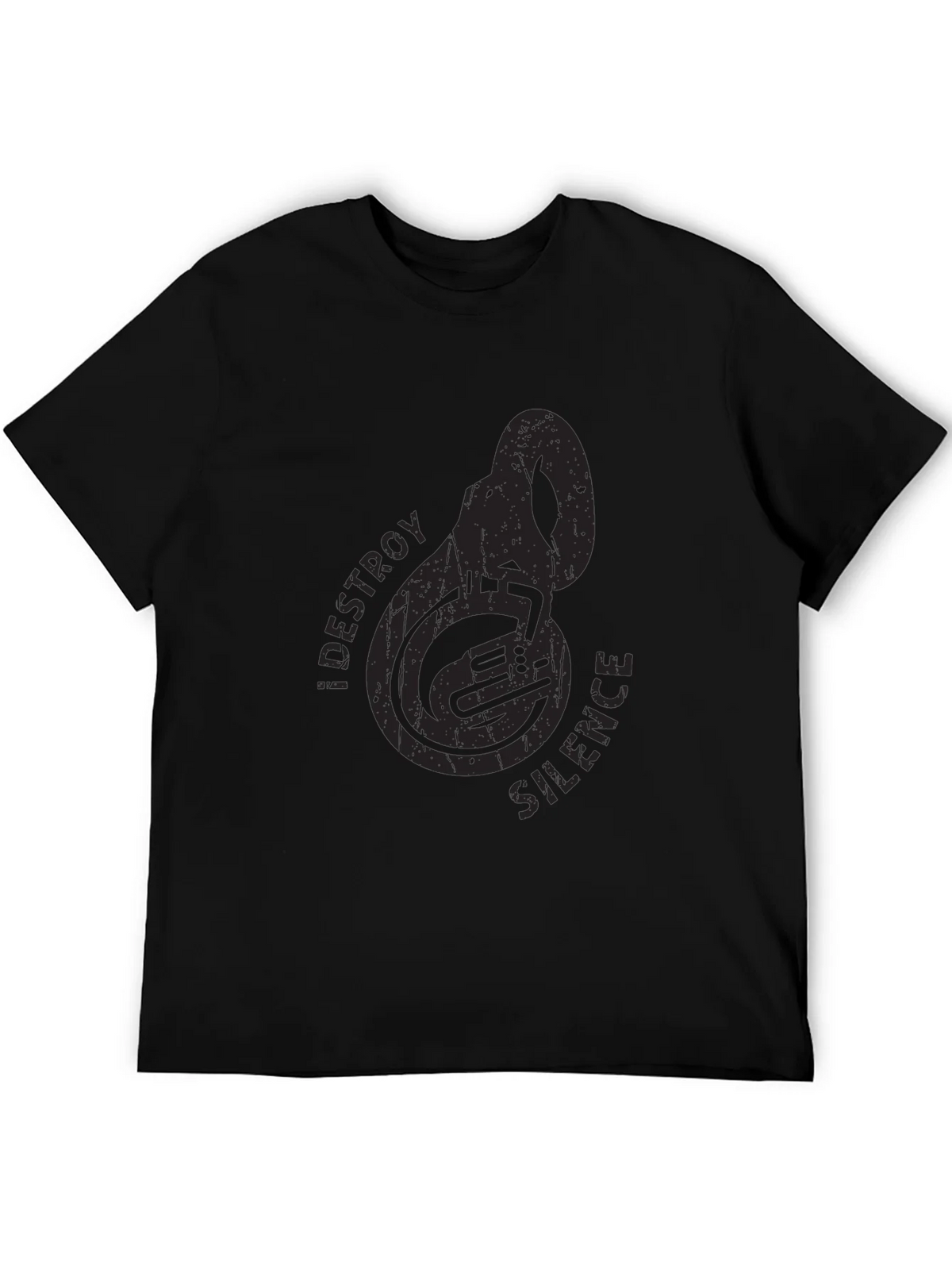 Destroy Silence Tuba Black T-Shirt product image 8
