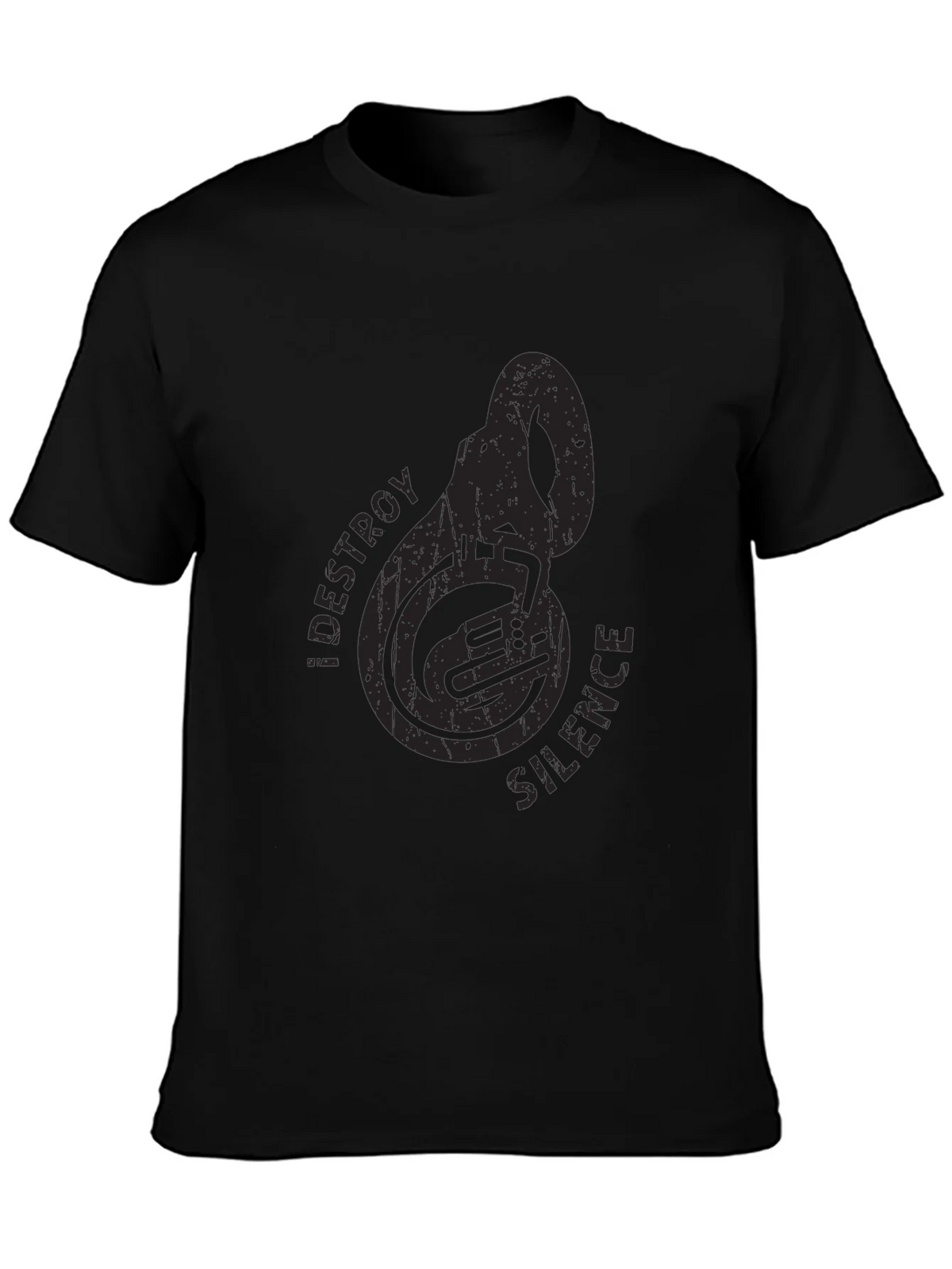 Destroy Silence Tuba Black T-Shirt product image 6