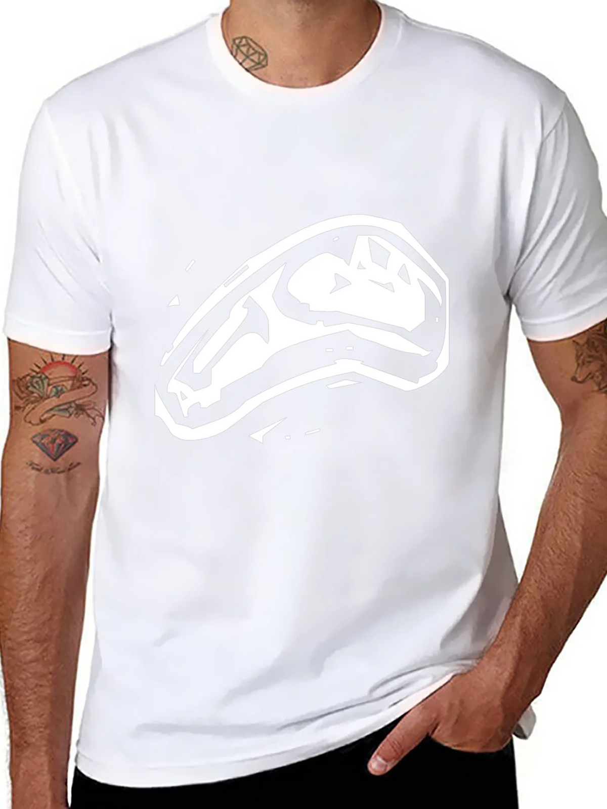Dinosaur Skull Graphic Tee - Mens Black T-Shirt product image 10