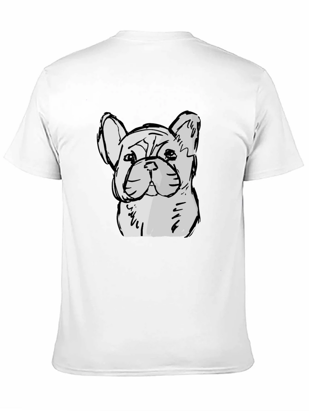 French Bulldog Sketch Graphic Black T-Shirt product image 2