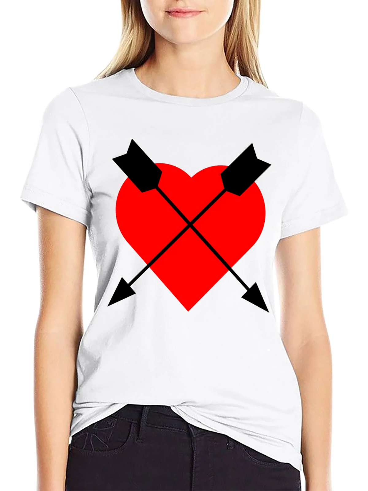 Heart & Arrow Graphic Tee - Black Casual Fit product image 11