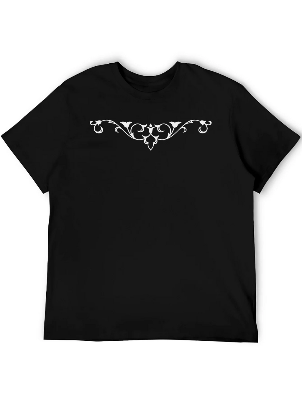 Elegant Scrollwork Black T-Shirt product image 8