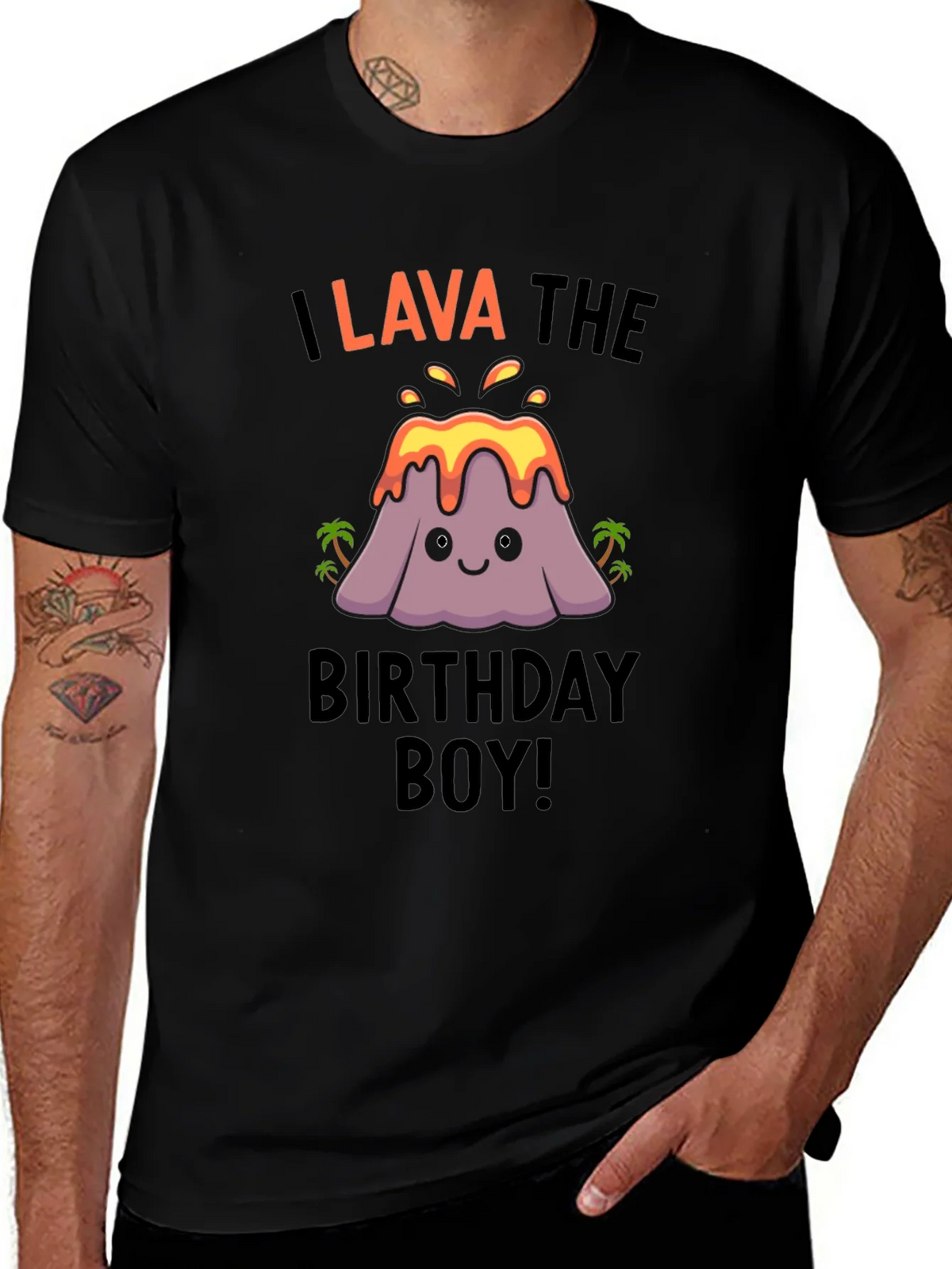 I Lava the Birthday Boy! Novelty Graphic Tee product image 1