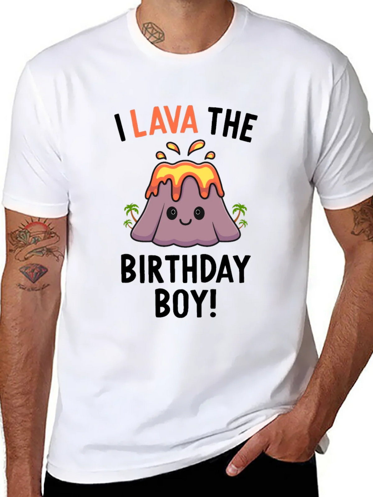 I Lava the Birthday Boy! Novelty Graphic Tee product image 10