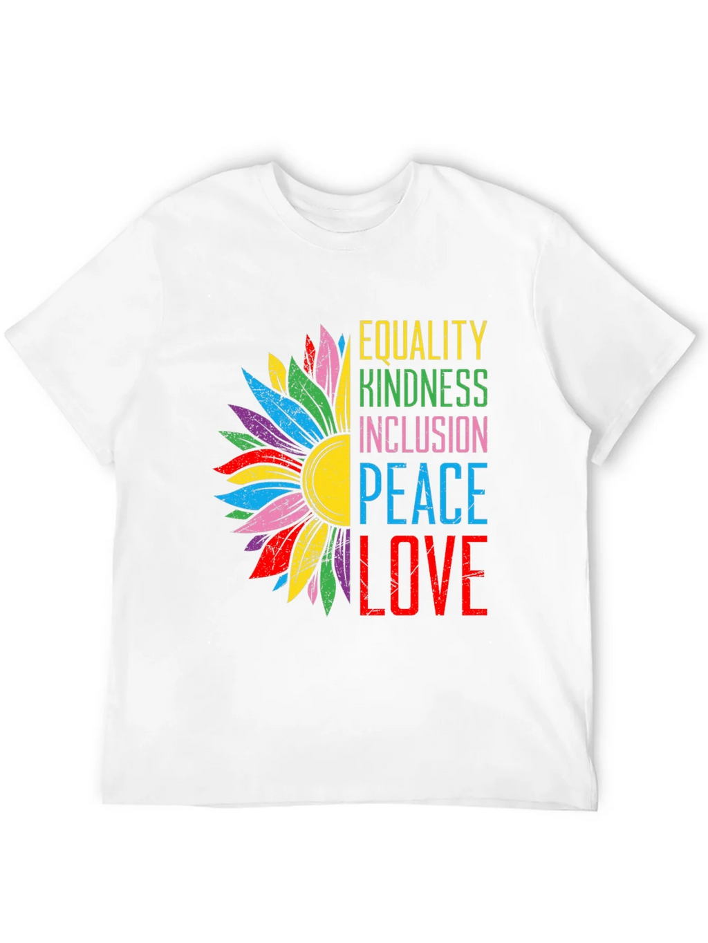 Equality Kindness Peace Love Graphic Tee product image 3