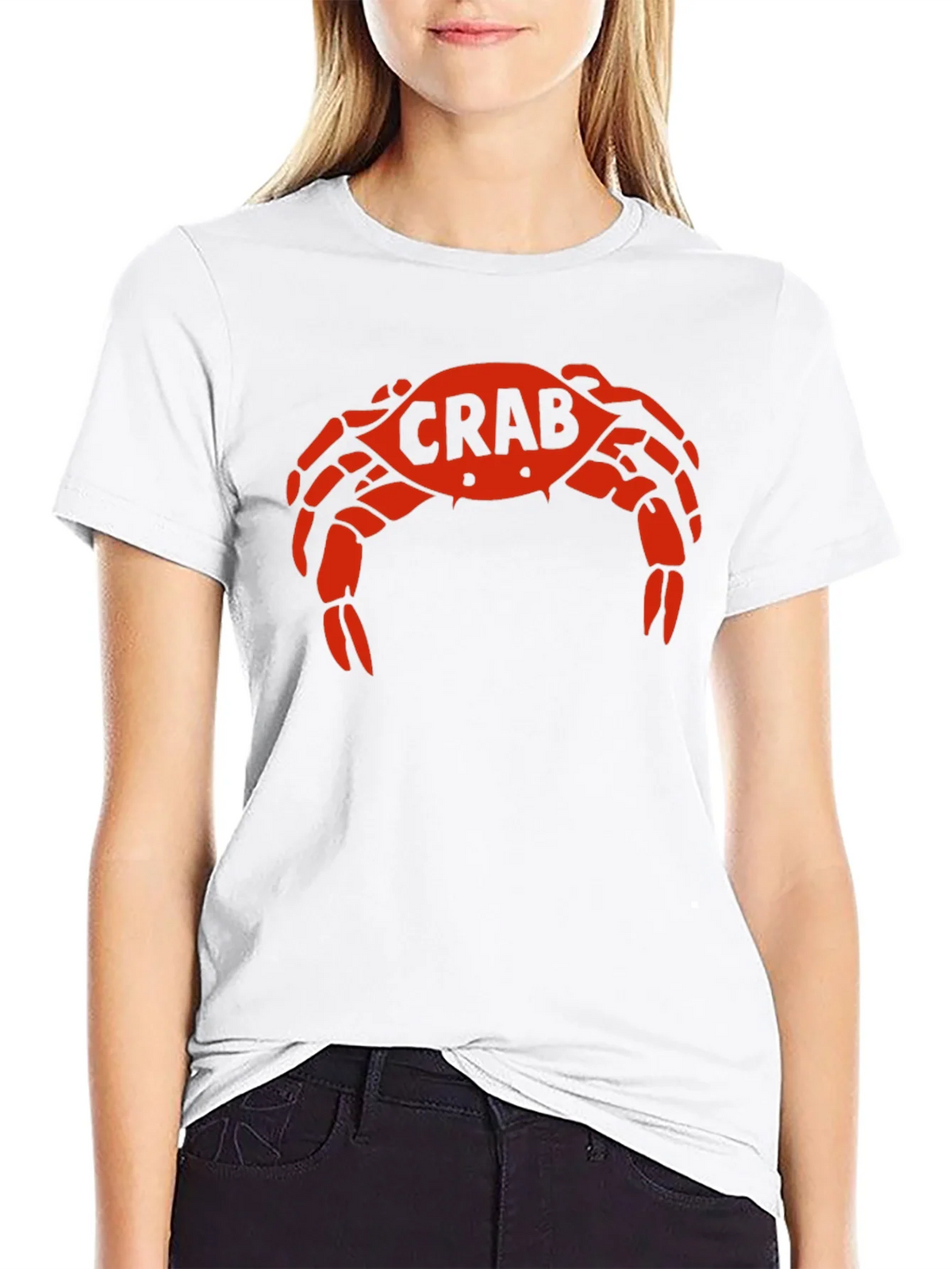 Crab Graphic Tee - Bold Red Design on Black product image 11