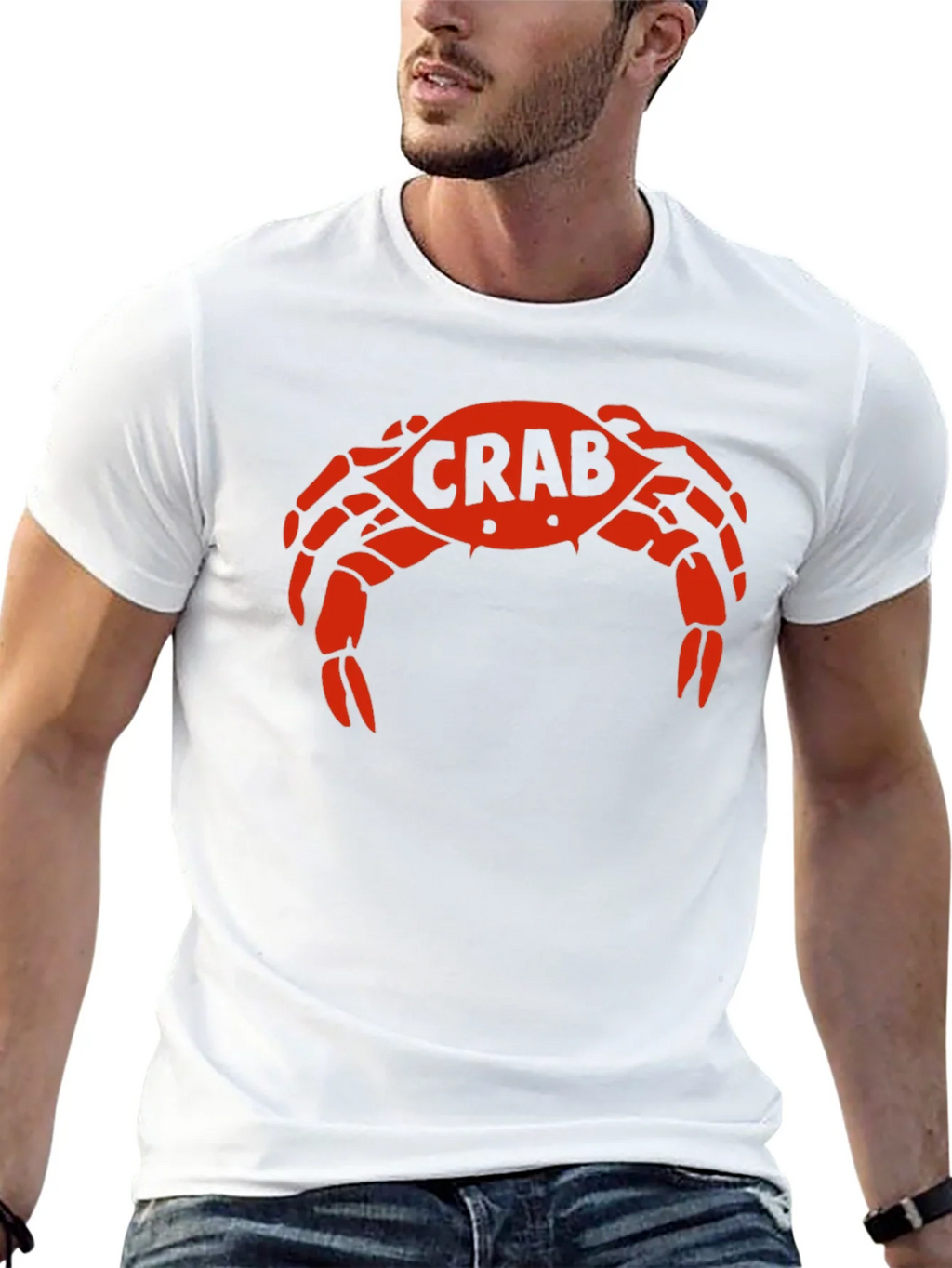Crab Graphic Tee - Bold Red Design on Black product image 4