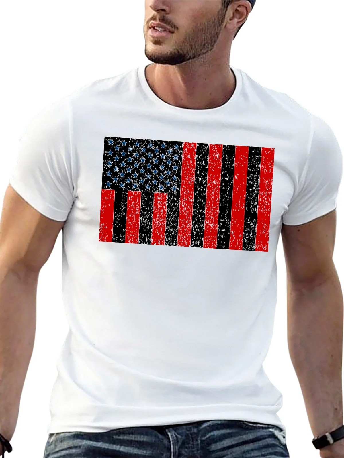 Vintage American Flag Graphic T-Shirt product image 4