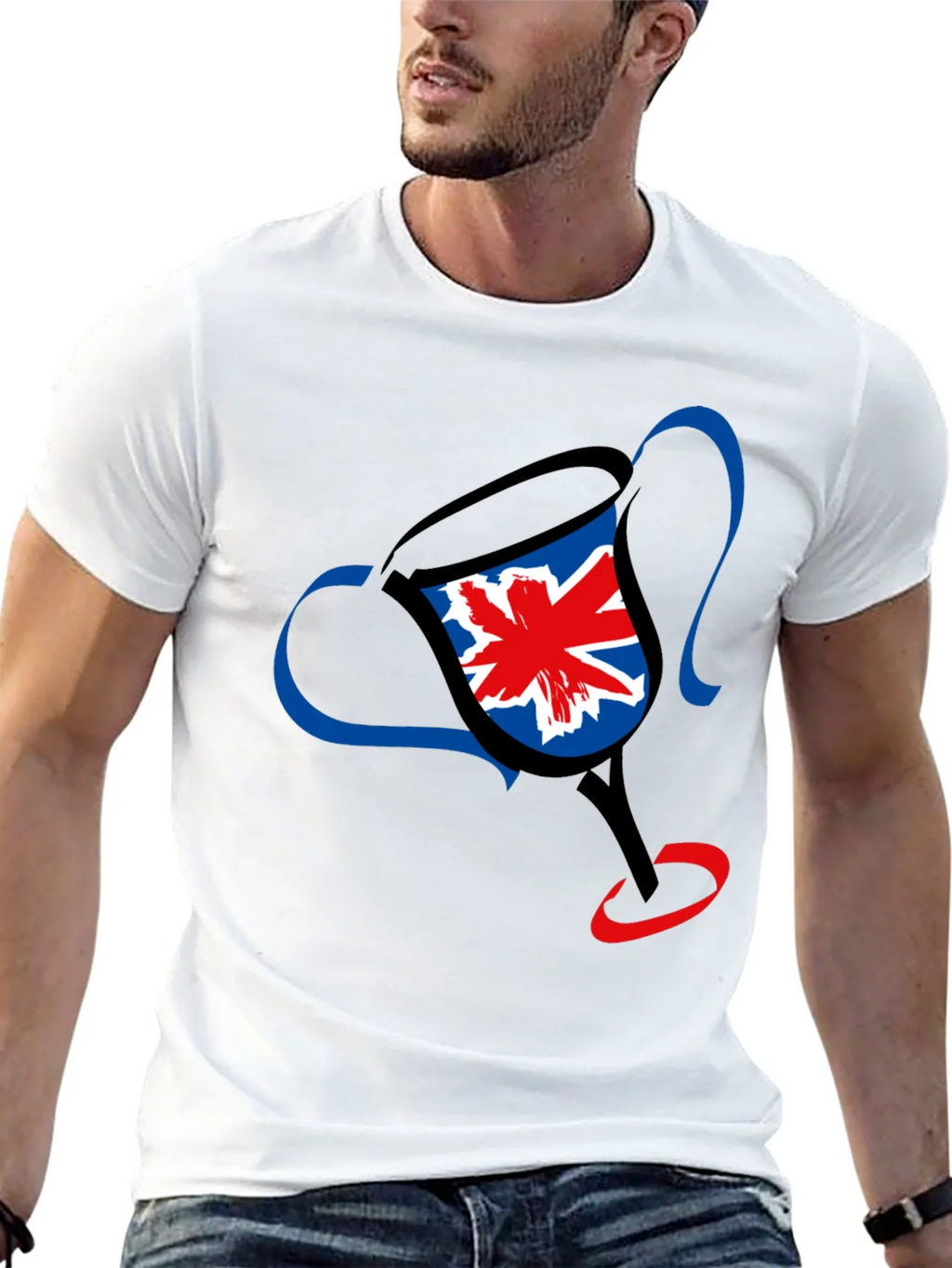 UK Flag Trophy Graphic Tee - Black product image 4