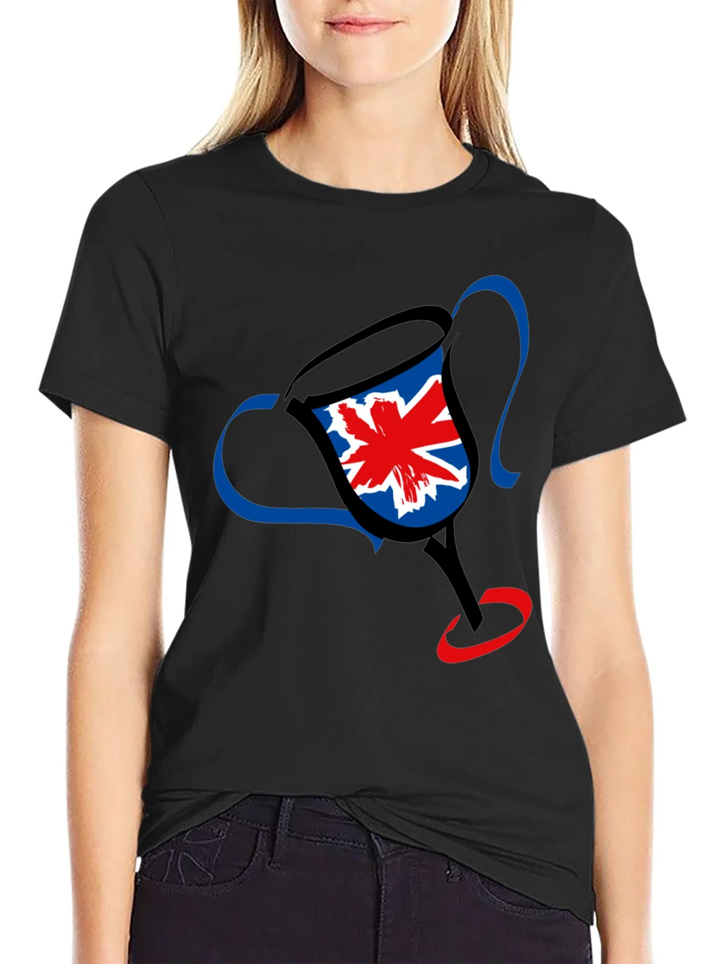 UK Flag Trophy Graphic Tee - Black product image 5