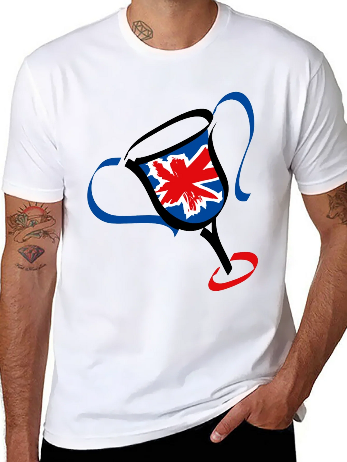UK Flag Trophy Graphic Tee - Black product image 10