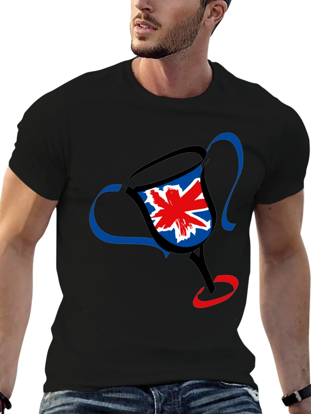 UK Flag Trophy Graphic Tee - Black product image 9