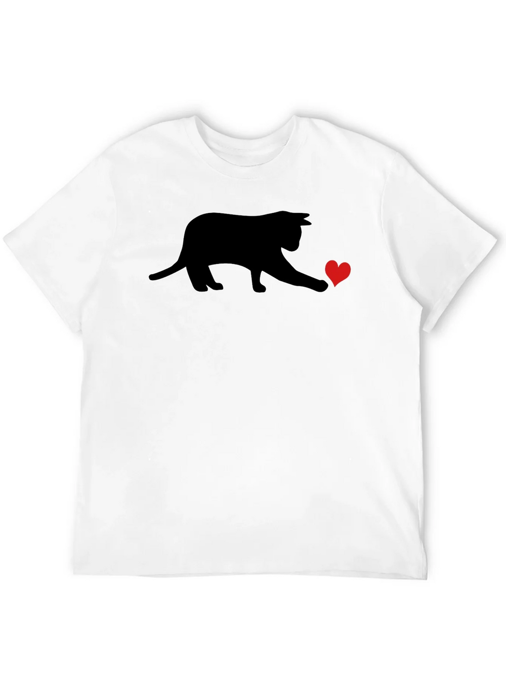 Black Cat Heart T-Shirt - Playful Graphic Tee product image 3
