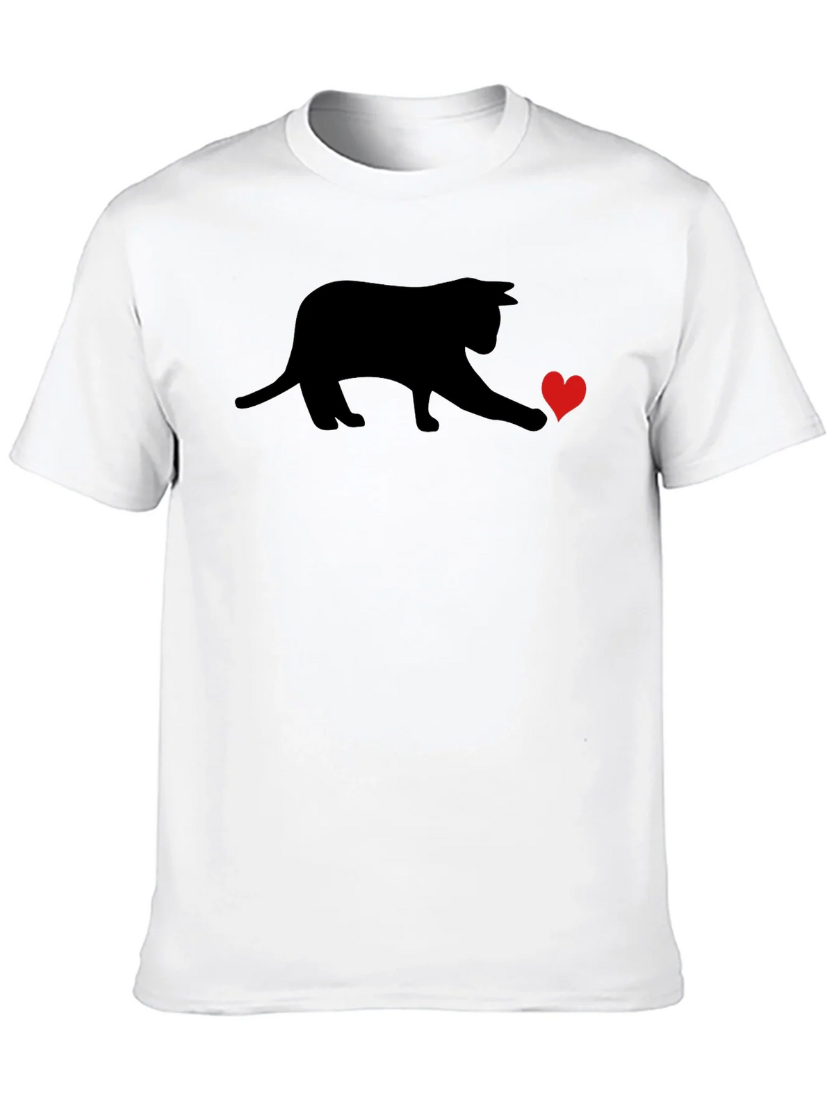 Black Cat Heart T-Shirt - Playful Graphic Tee product image 12