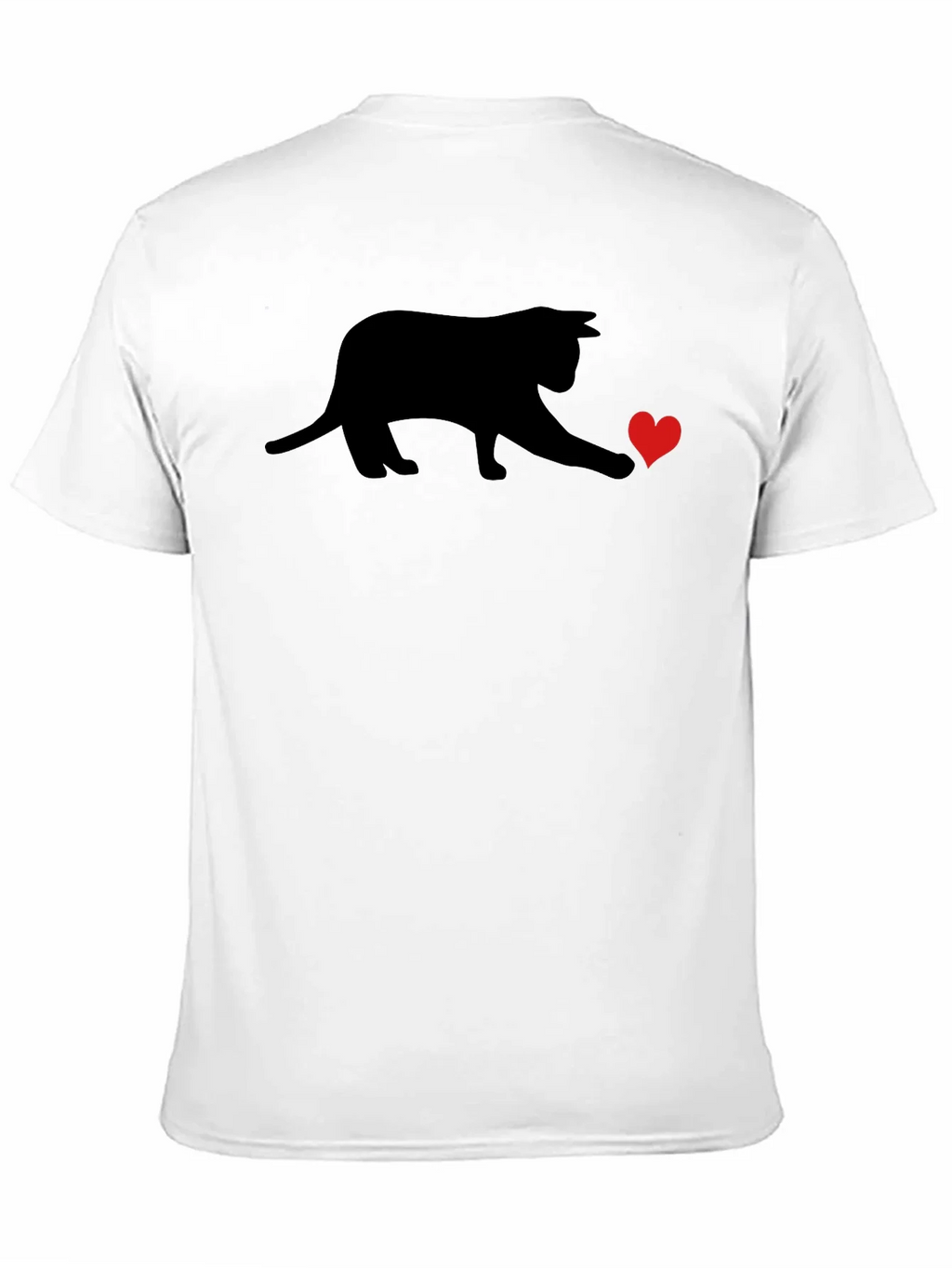 Black Cat Heart T-Shirt - Playful Graphic Tee product image 2