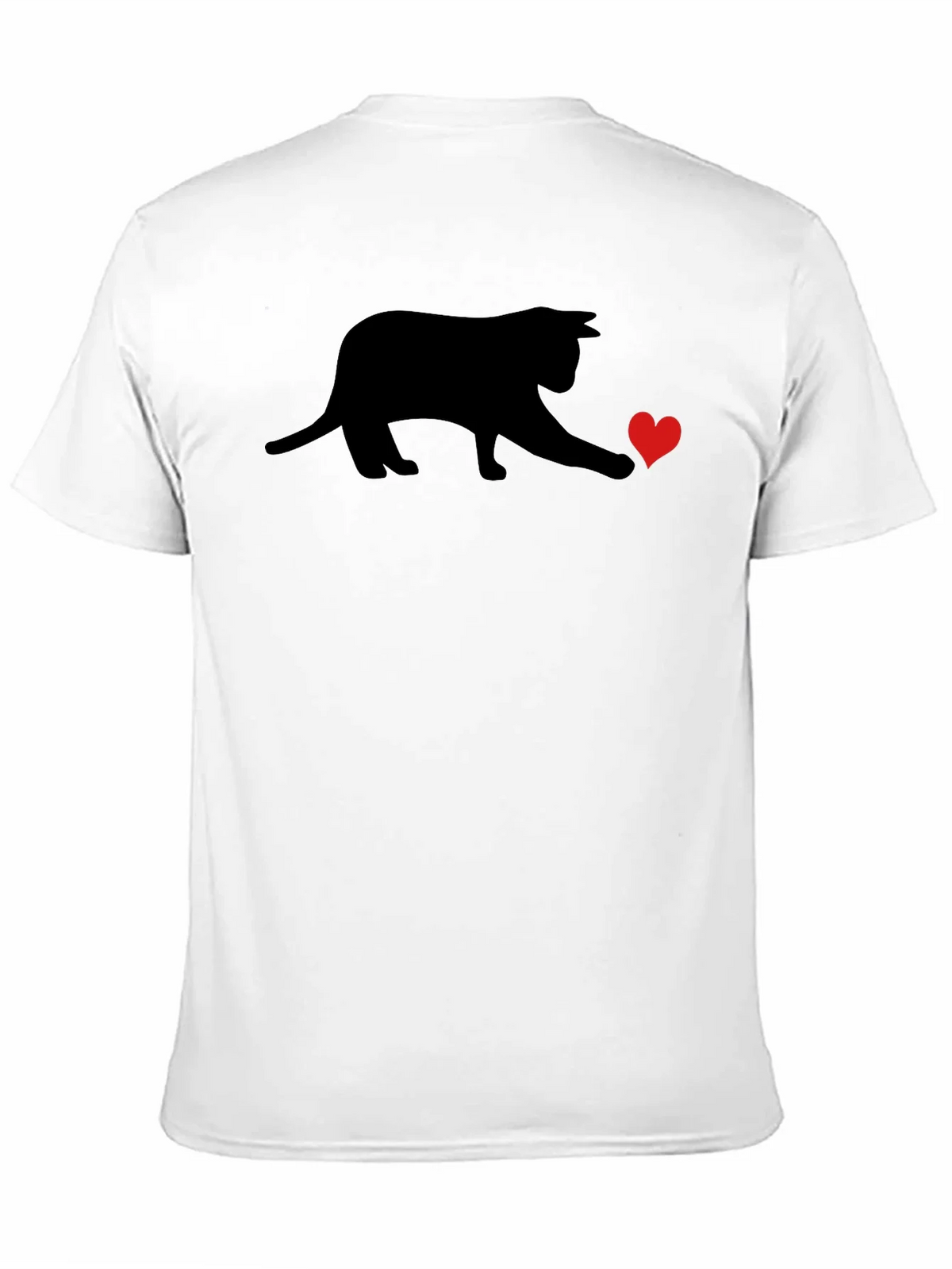 Black Cat Heart T-Shirt - Playful Graphic Tee product image 2