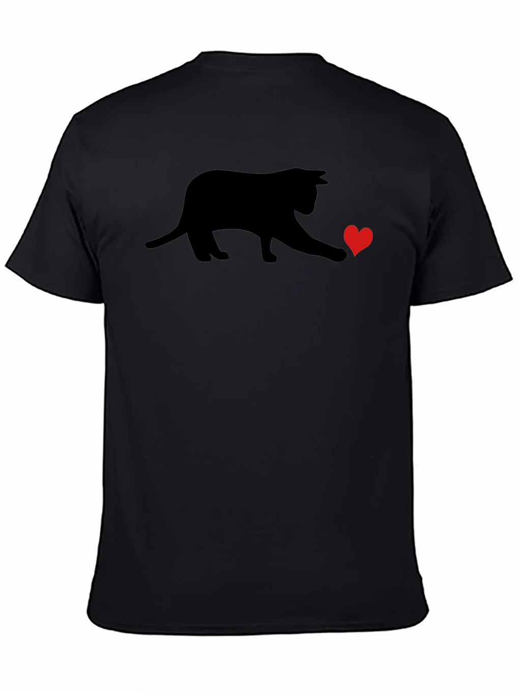 Black Cat Heart T-Shirt - Playful Graphic Tee product image 7
