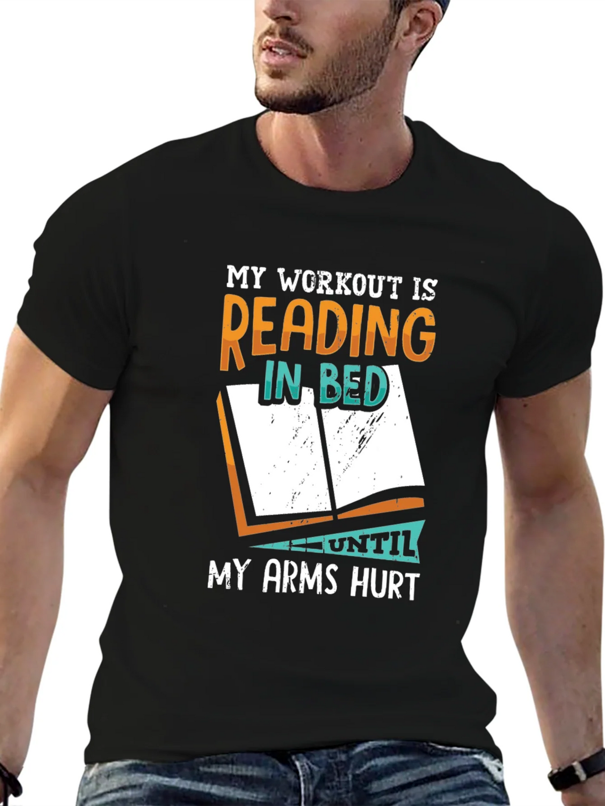 Reading in Bed Workout T-Shirt - Funny Book Lover Tee product image 9