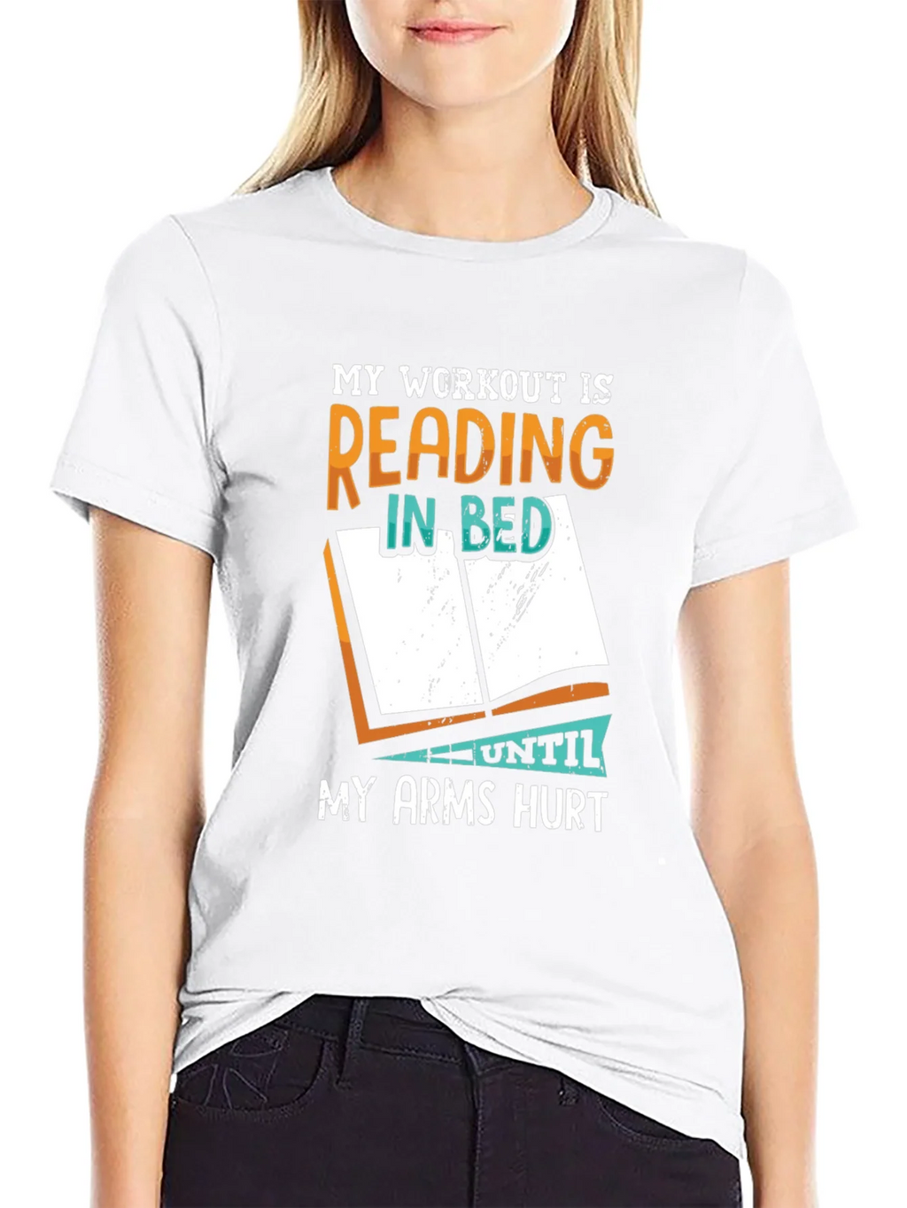Reading in Bed Workout T-Shirt - Funny Book Lover Tee product image 11