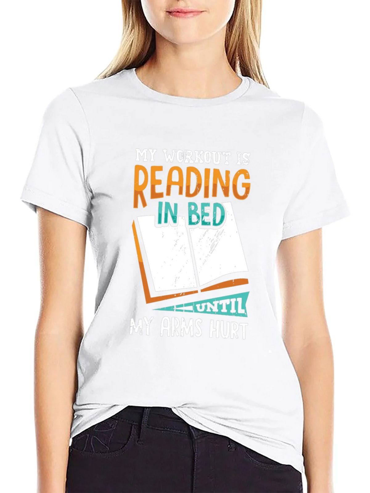 Reading in Bed Workout T-Shirt - Funny Book Lover Tee product image 11