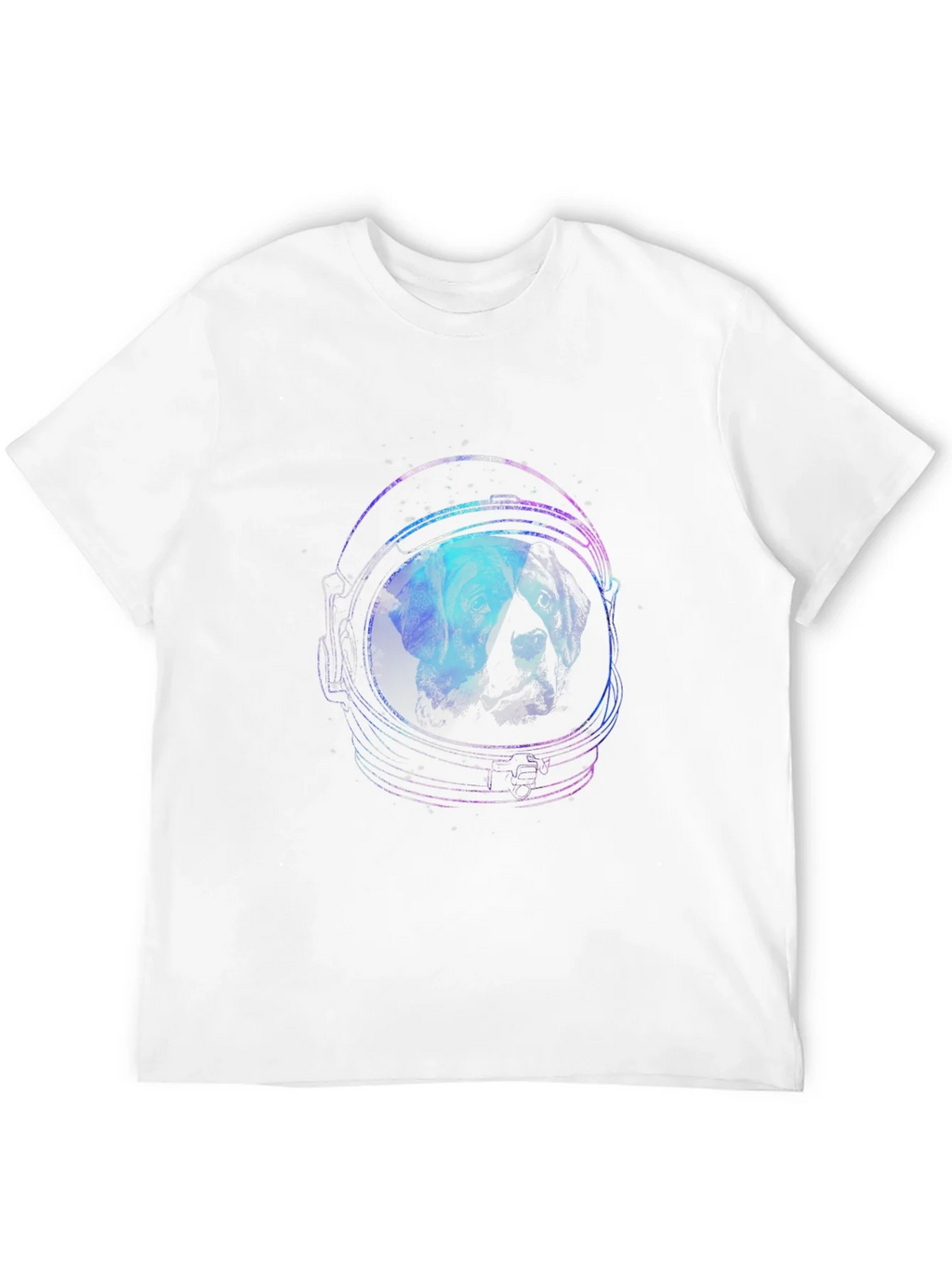 Astronaut Dog Graphic Tee - Black Cotton T-Shirt product image 3