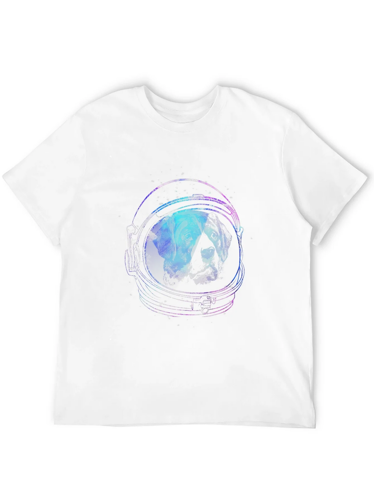 Astronaut Dog Graphic Tee - Black Cotton T-Shirt product image 3