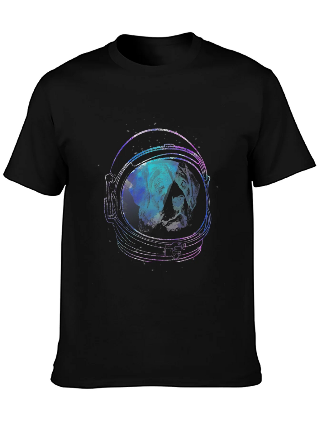 Astronaut Dog Graphic Tee - Black Cotton T-Shirt product image 6