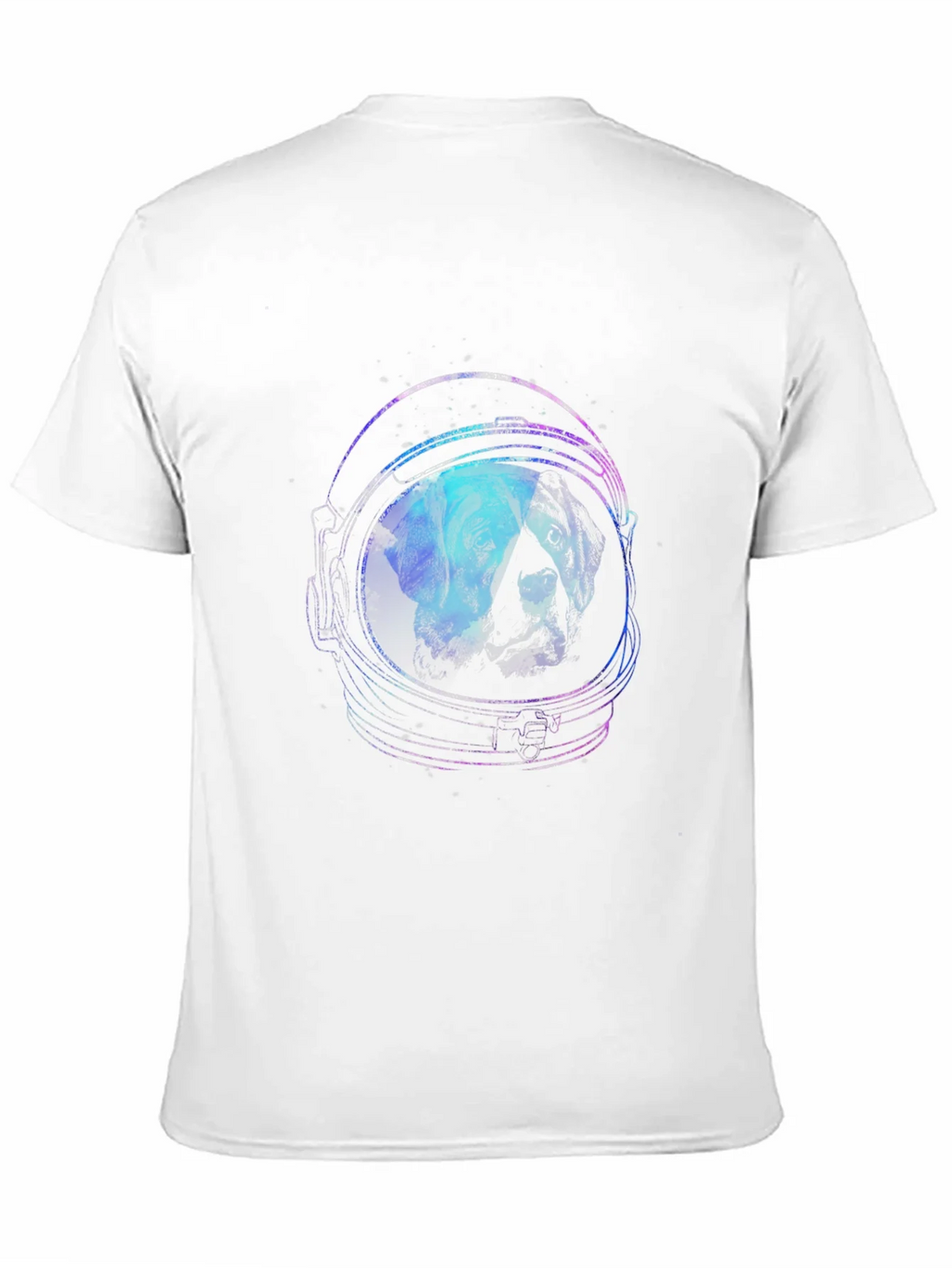 Astronaut Dog Graphic Tee - Black Cotton T-Shirt product image 2