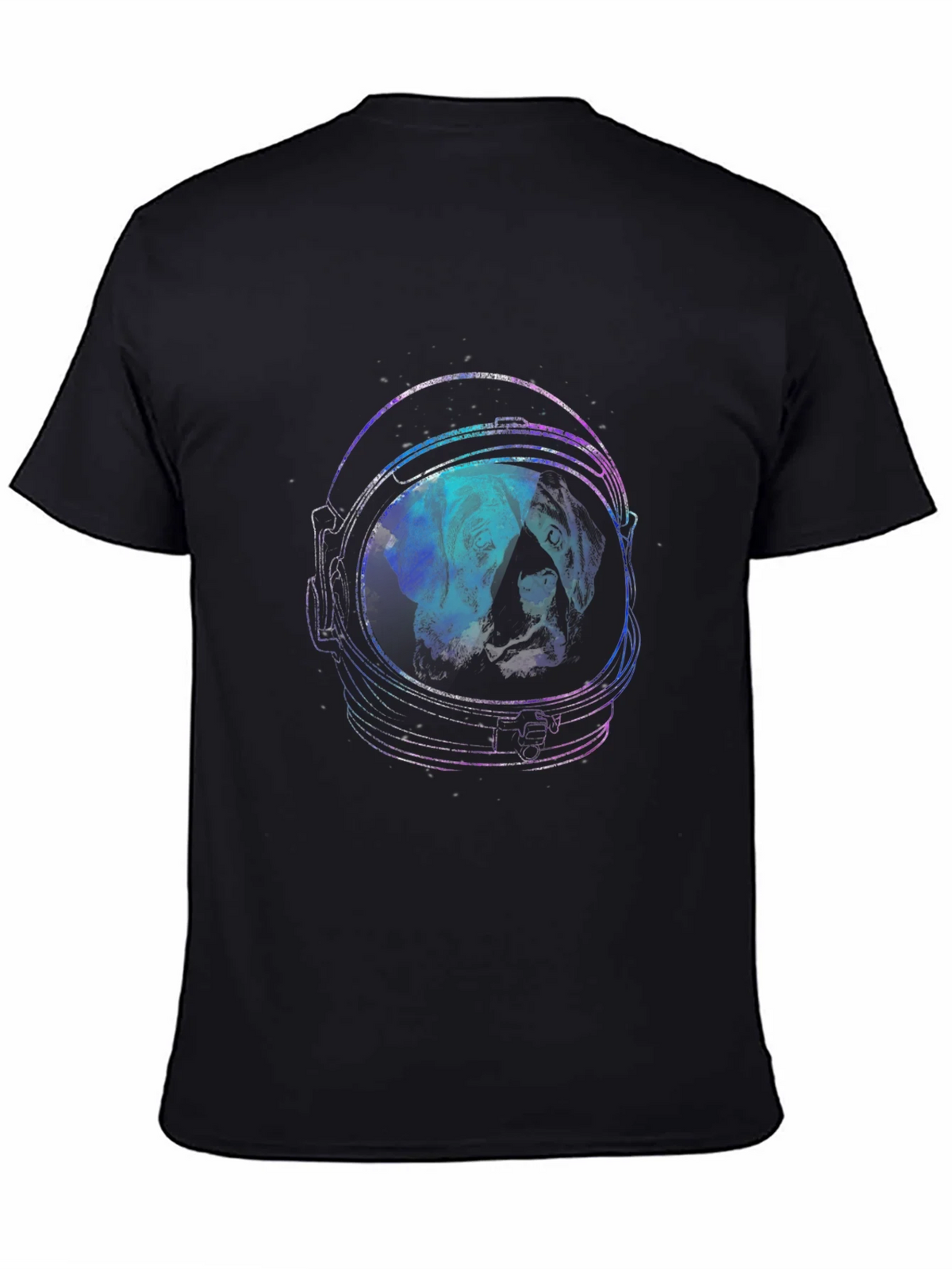 Astronaut Dog Graphic Tee - Black Cotton T-Shirt product image 7