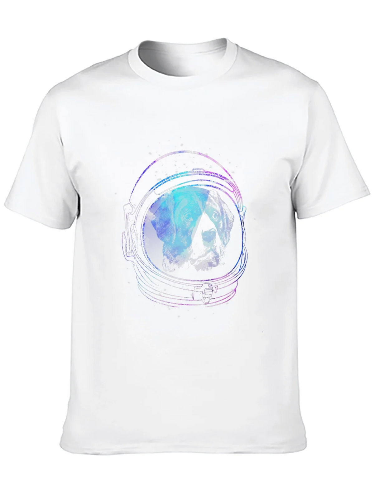 Astronaut Dog Graphic Tee - Black Cotton T-Shirt product image 12