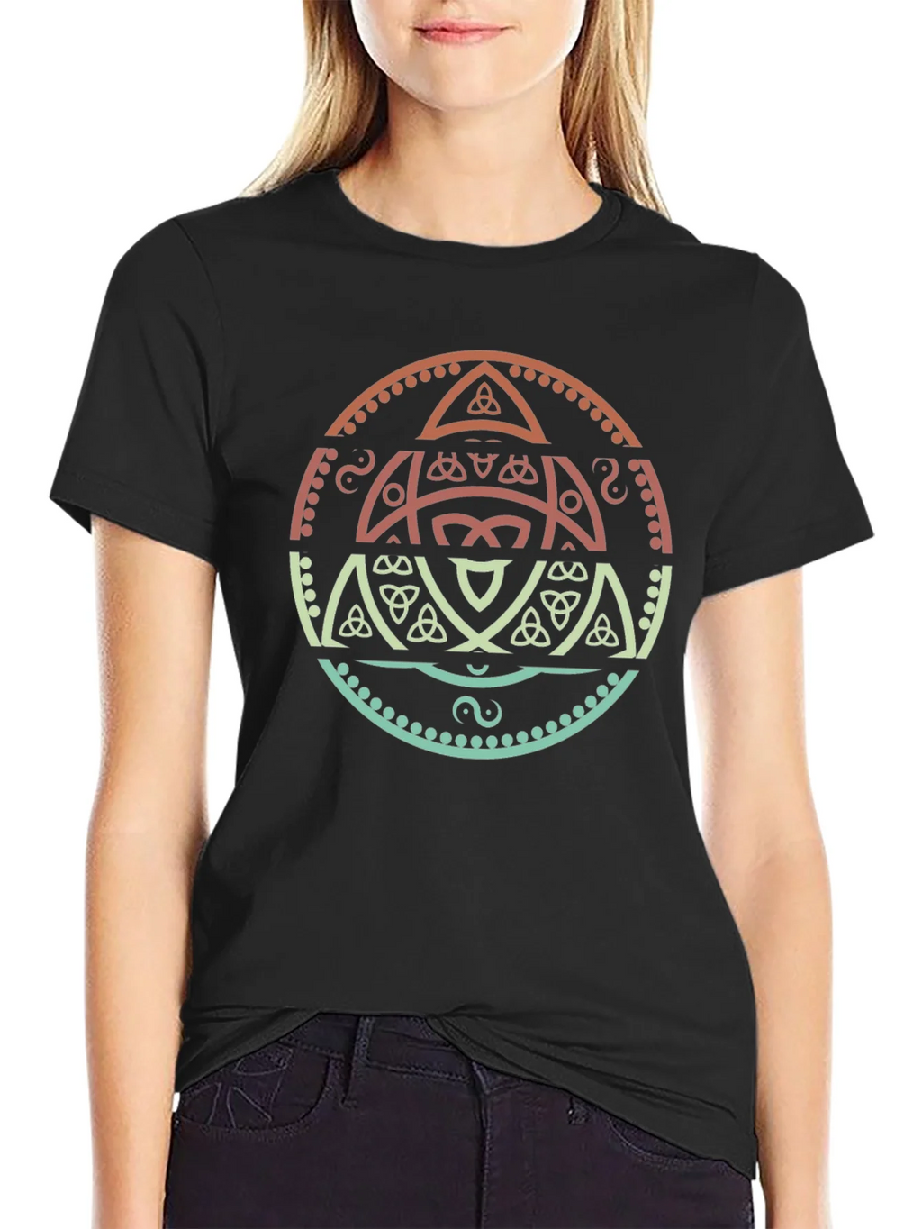 Celtic Knot Graphic Tee - Stylish Black T-Shirt product image 5