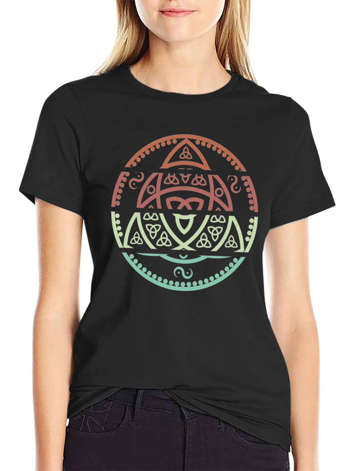 Celtic Knot Graphic Tee - Stylish Black T-Shirt product image 5